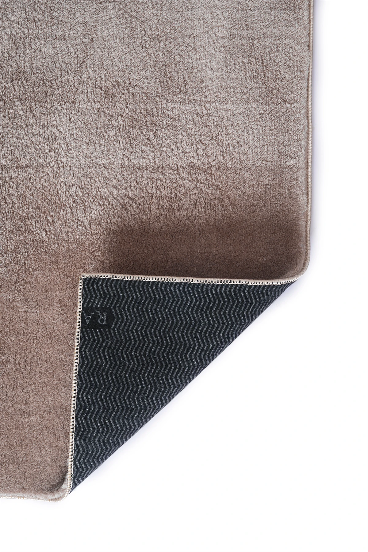 Kahverengi Yumuşak Bubble Kaymaz Özel Taban Peluş Halı Yolluk