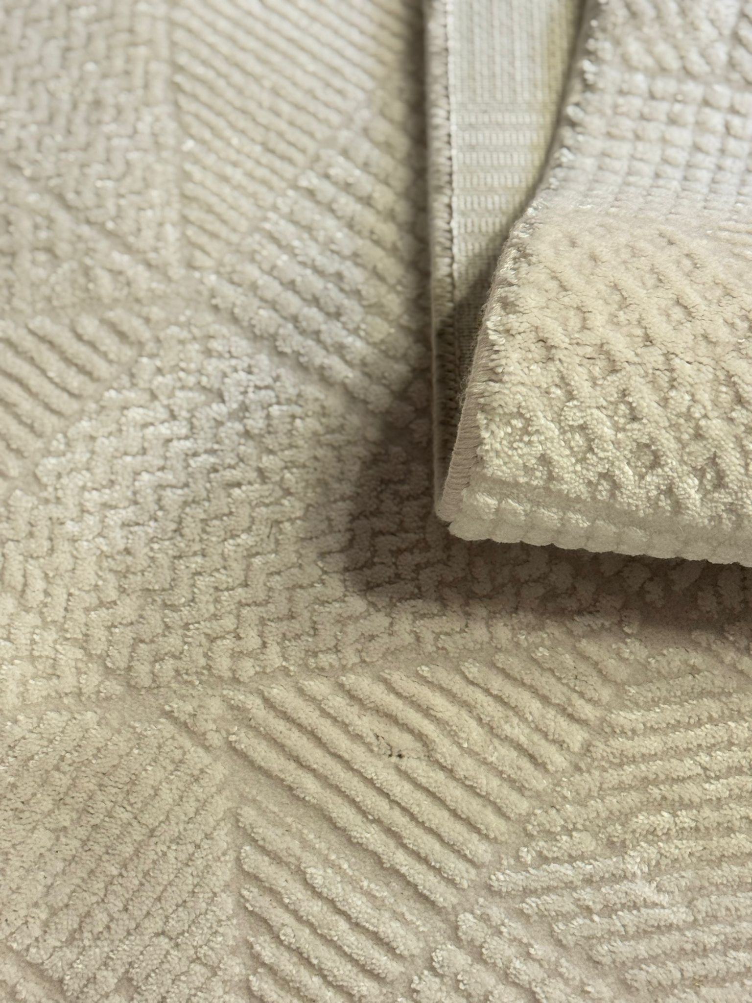 Premium Seri Krem-Ekru Akrilik Jüt Taban Doğal Halı Yolluk Oturma Odası Halı Salon Halısı 1736A