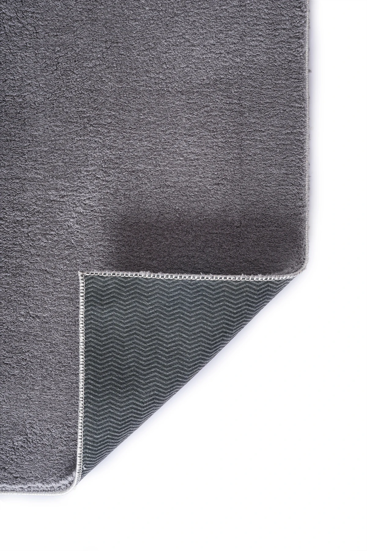 Antrasit Yumuşak  Kaymaz Özel Taban Peluş Halı Yolluk