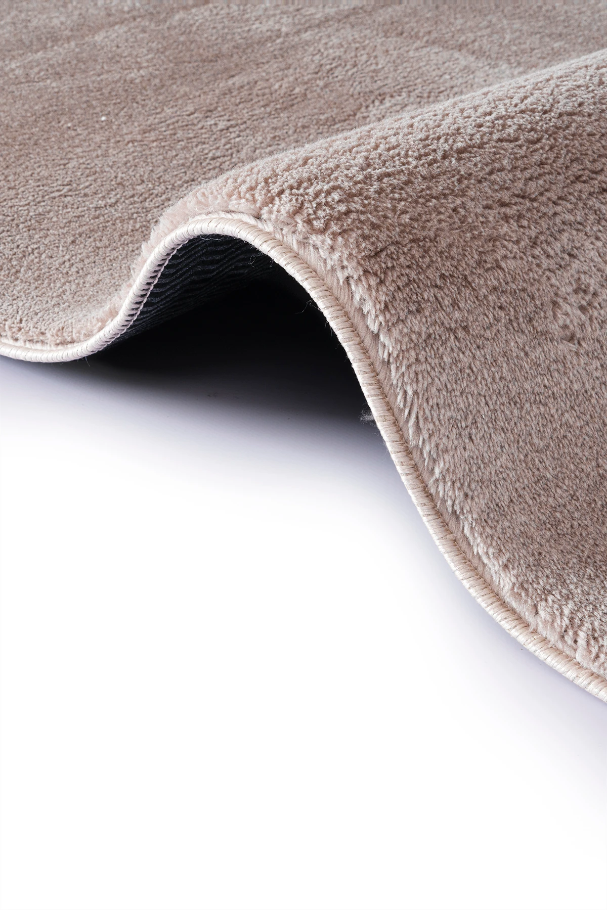 Kahverengi Yumuşak Bubble Kaymaz Özel Taban Peluş Halı Yolluk