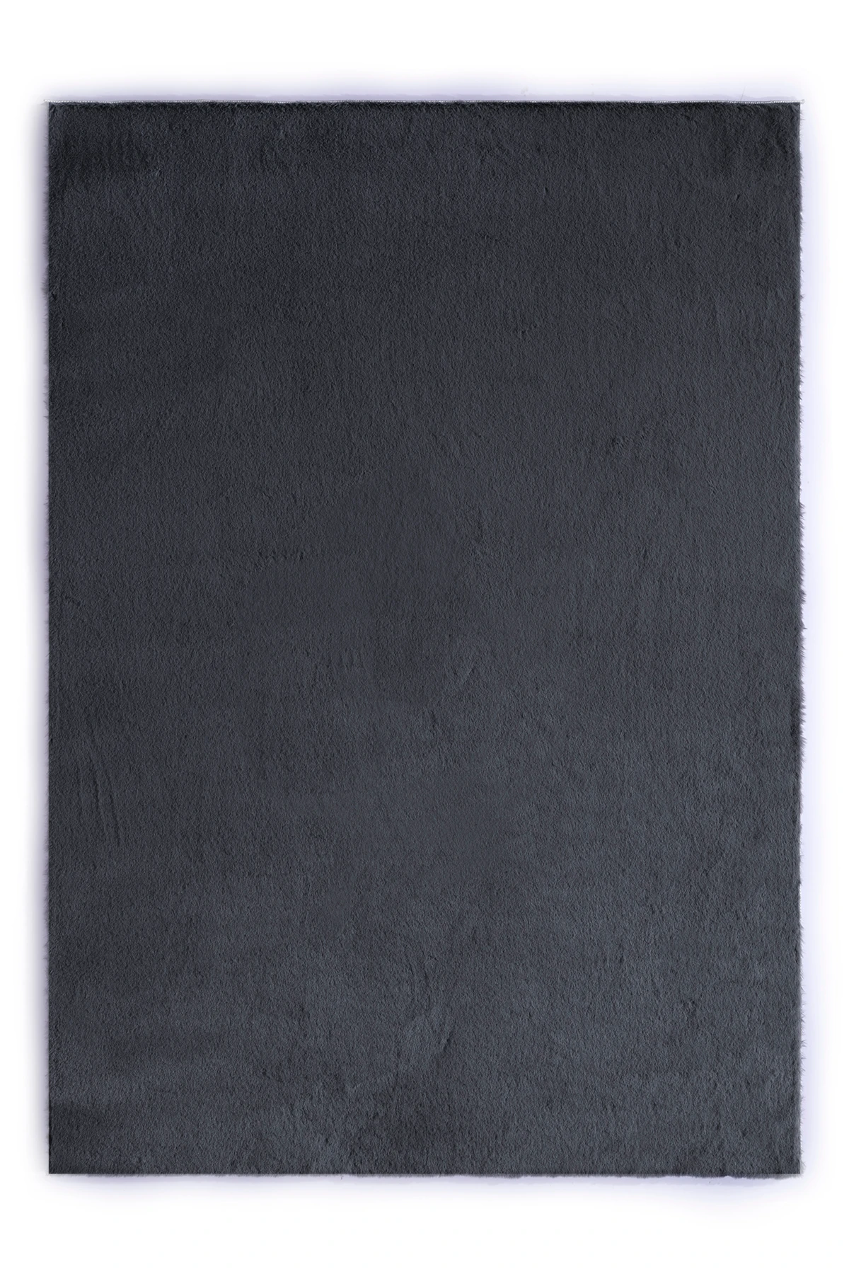 Antrasit Tavşan Tüyü Yumuşak Kaymaz Özel Taban Peluş Halı Yolluk
