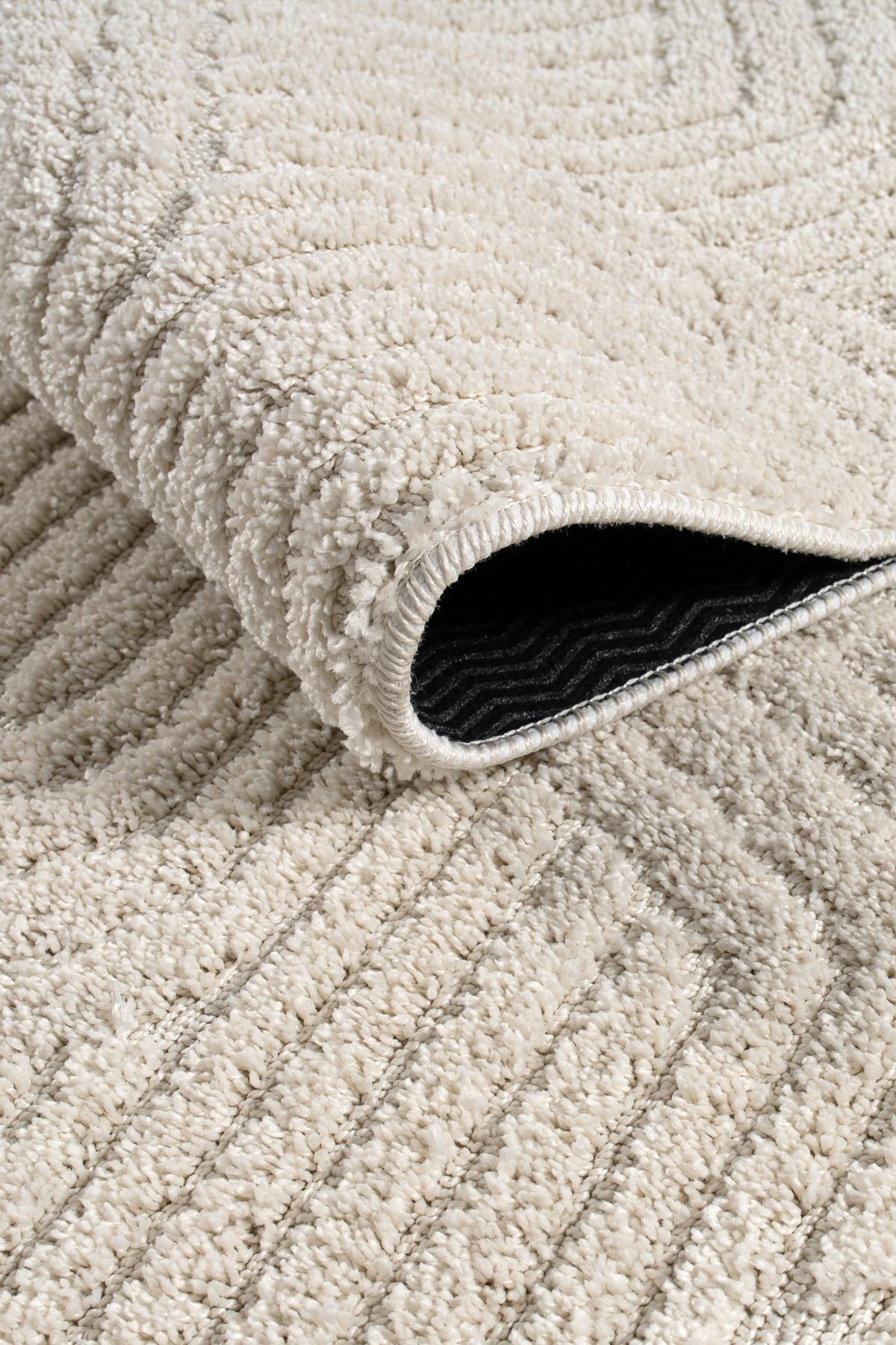 Kaymaz Taban Moopy Krem Bukleli Yumuşak Soft Dokuma Yolluk Halı Salon Halısı Lp1003a_krem