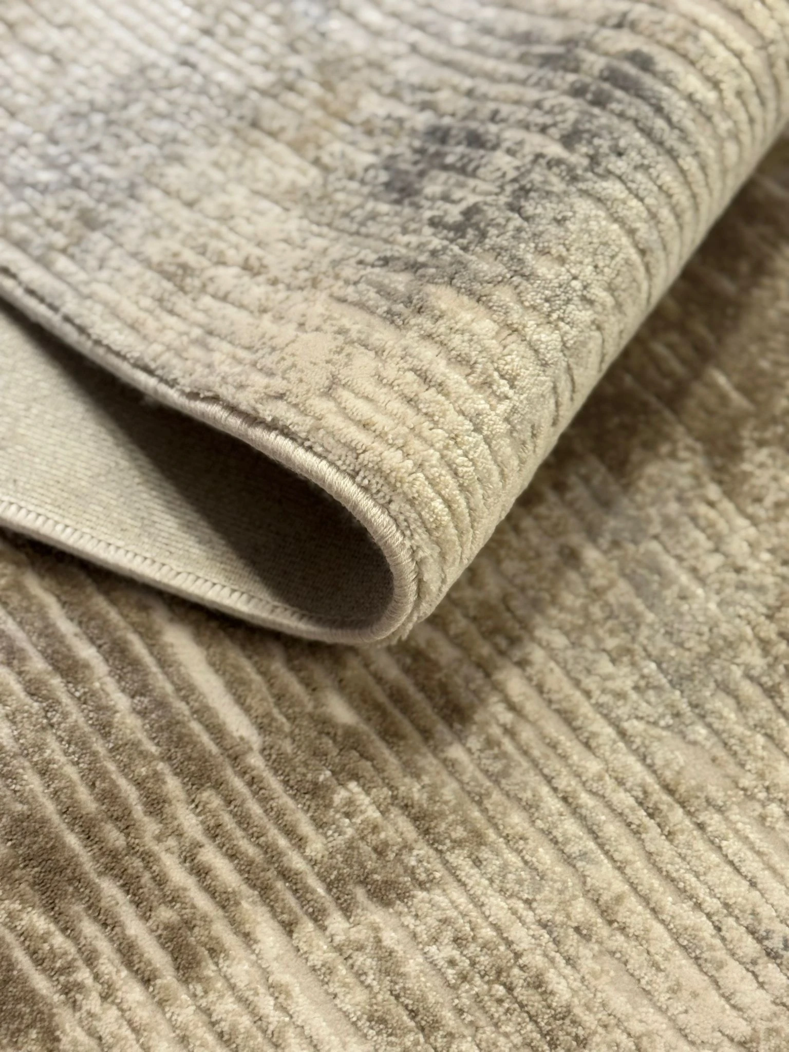 Premium Seri Kahve-Mavi Akrilik Jüt Taban Doğal Halı Yolluk Oturma Odası Halı Salon Halısı 1735A