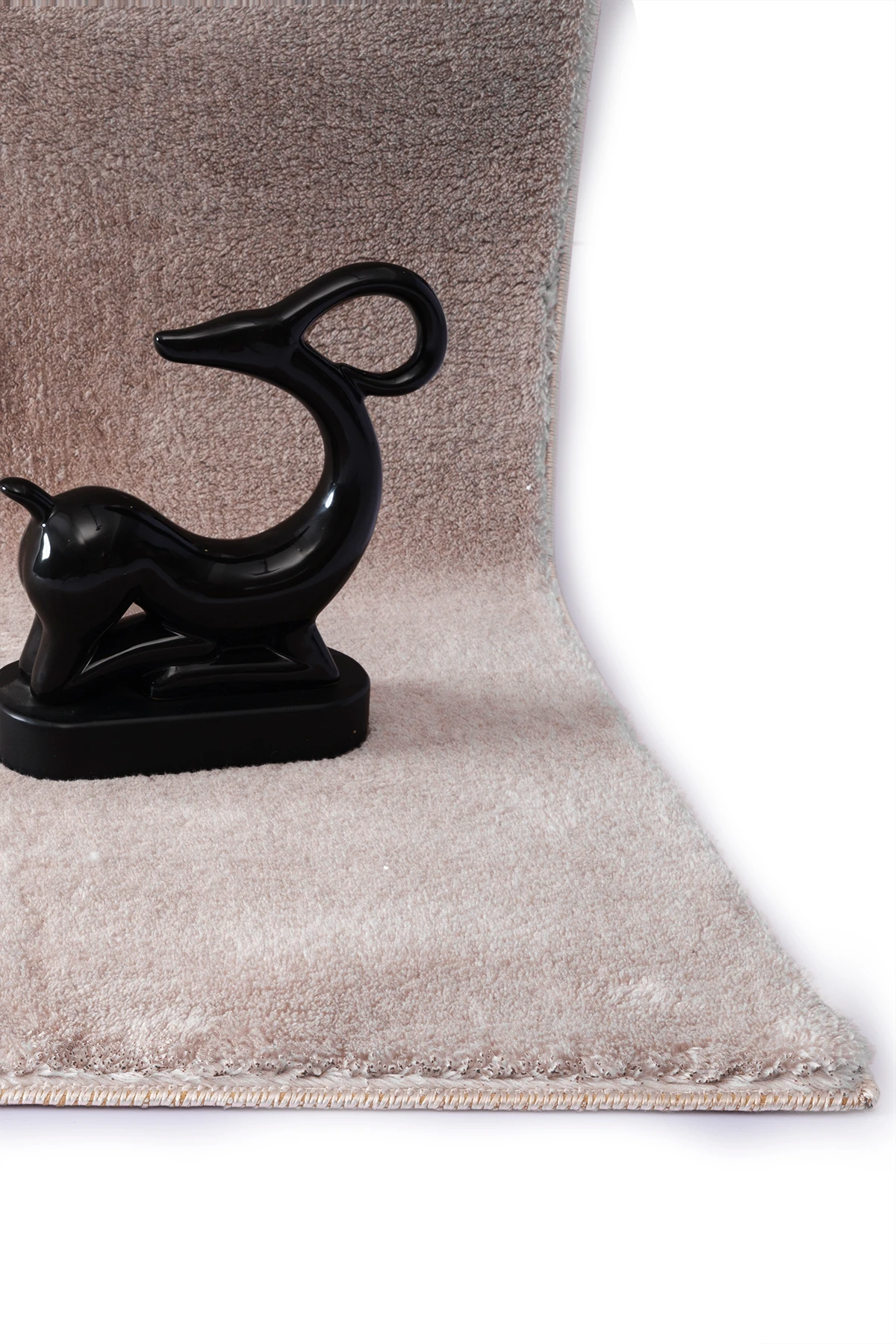 Kahverengi Yumuşak Bubble Kaymaz Özel Taban Peluş Halı Yolluk