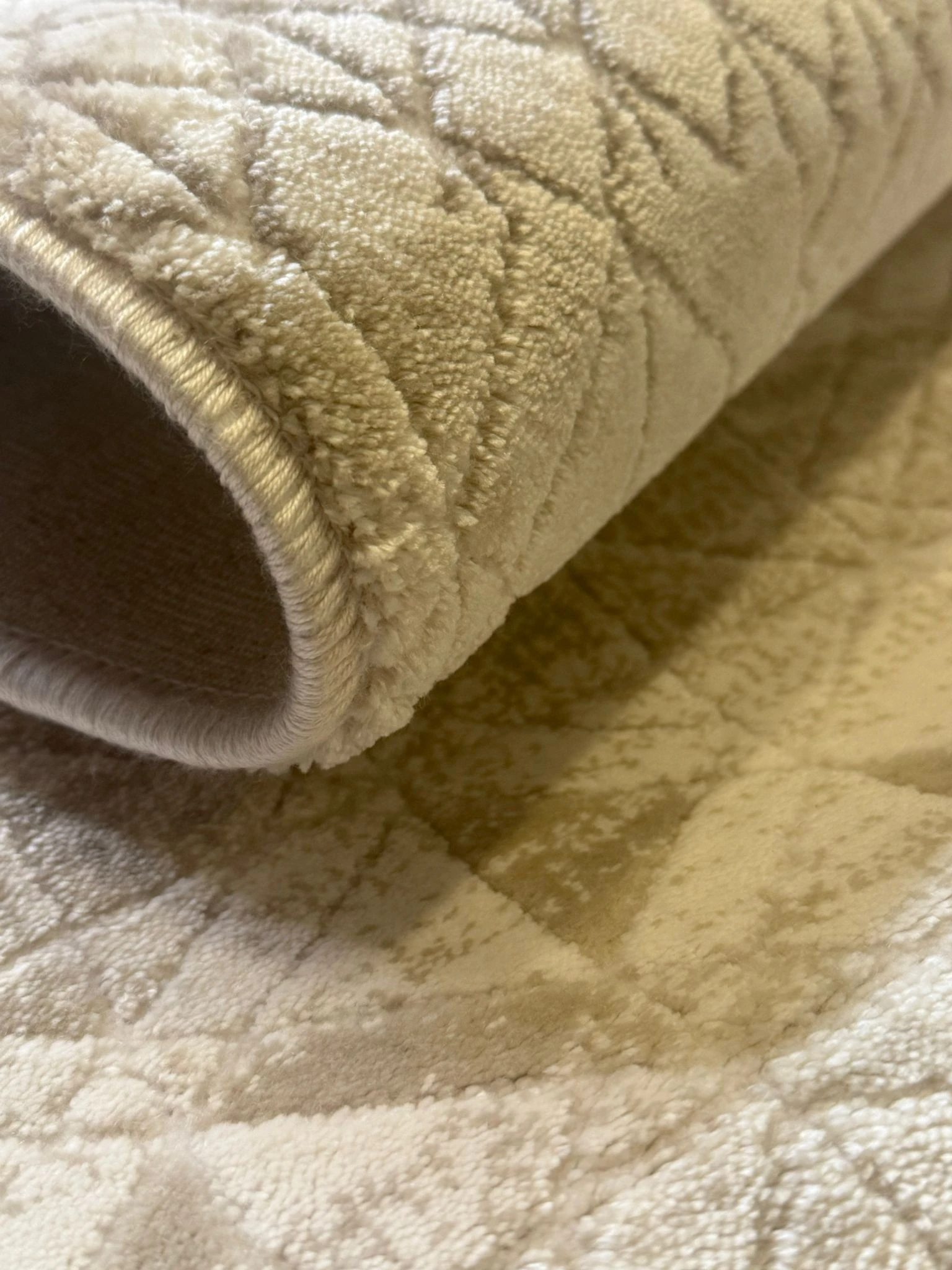 Premium Seri Bej Akrilik Jüt Taban Doğal Halı Yolluk Oturma Odası Halı Salon Halısı 1728A