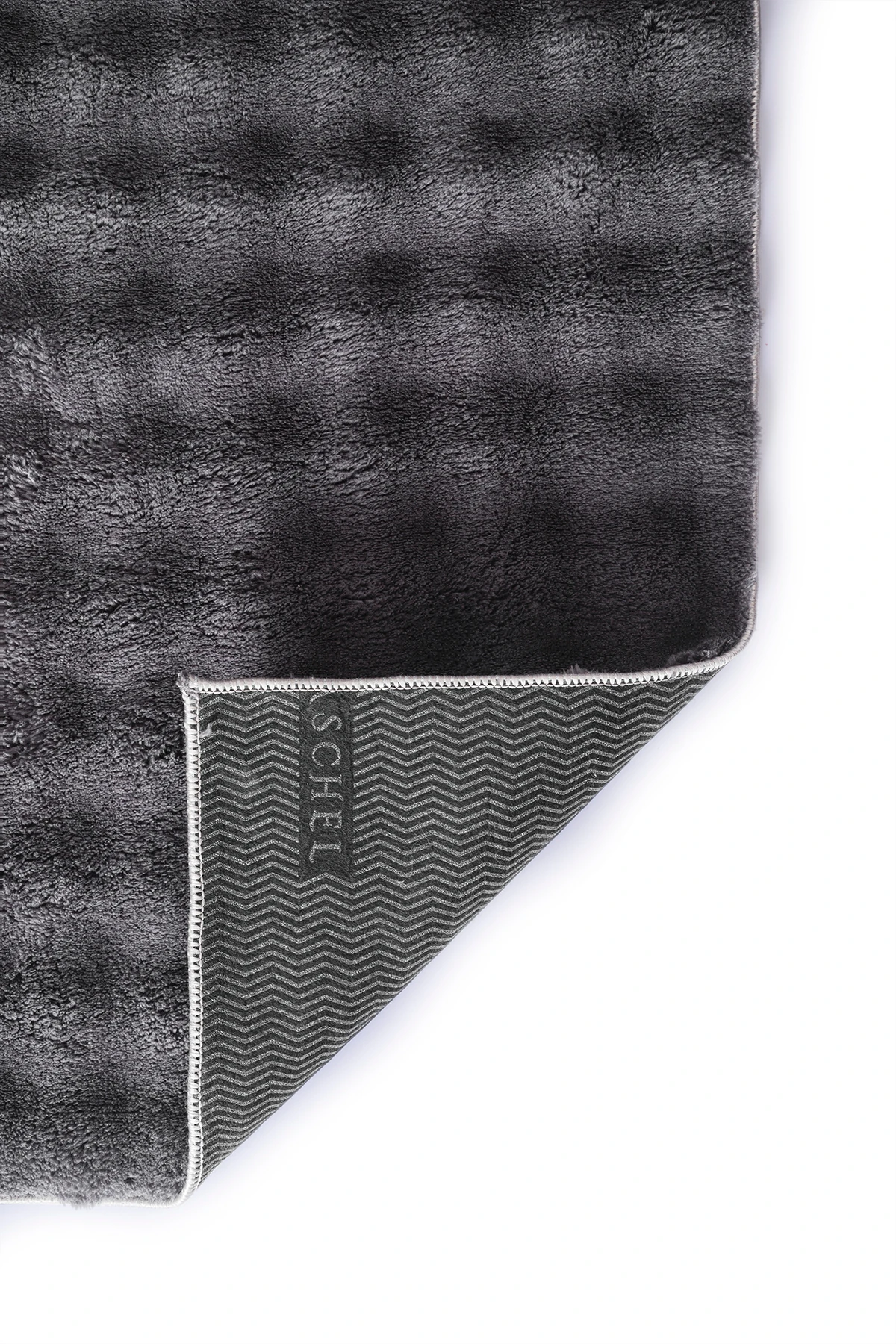 Antrasit Bubble Yumuşak  Kaymaz Özel Taban Peluş Halı Yolluk