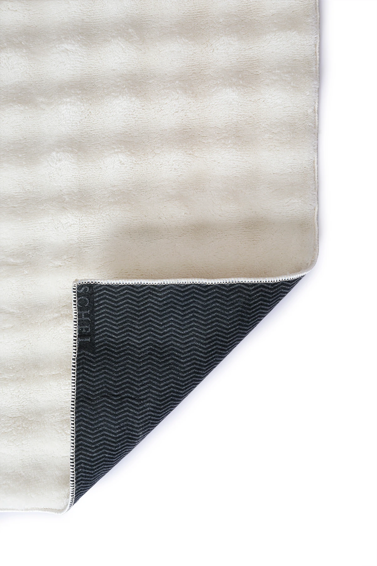 Krem Bubble Yumuşak  Kaymaz Özel Taban Peluş Halı Yolluk