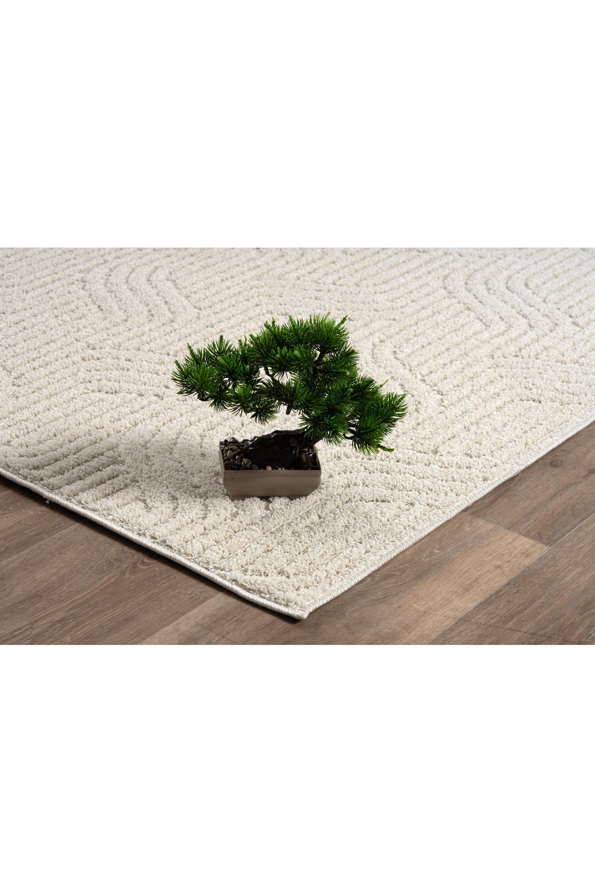Kaymaz Taban Moopy Krem Bukleli Yumuşak Soft Dokuma Yolluk Halı Salon Halısı Lp1003a_krem
