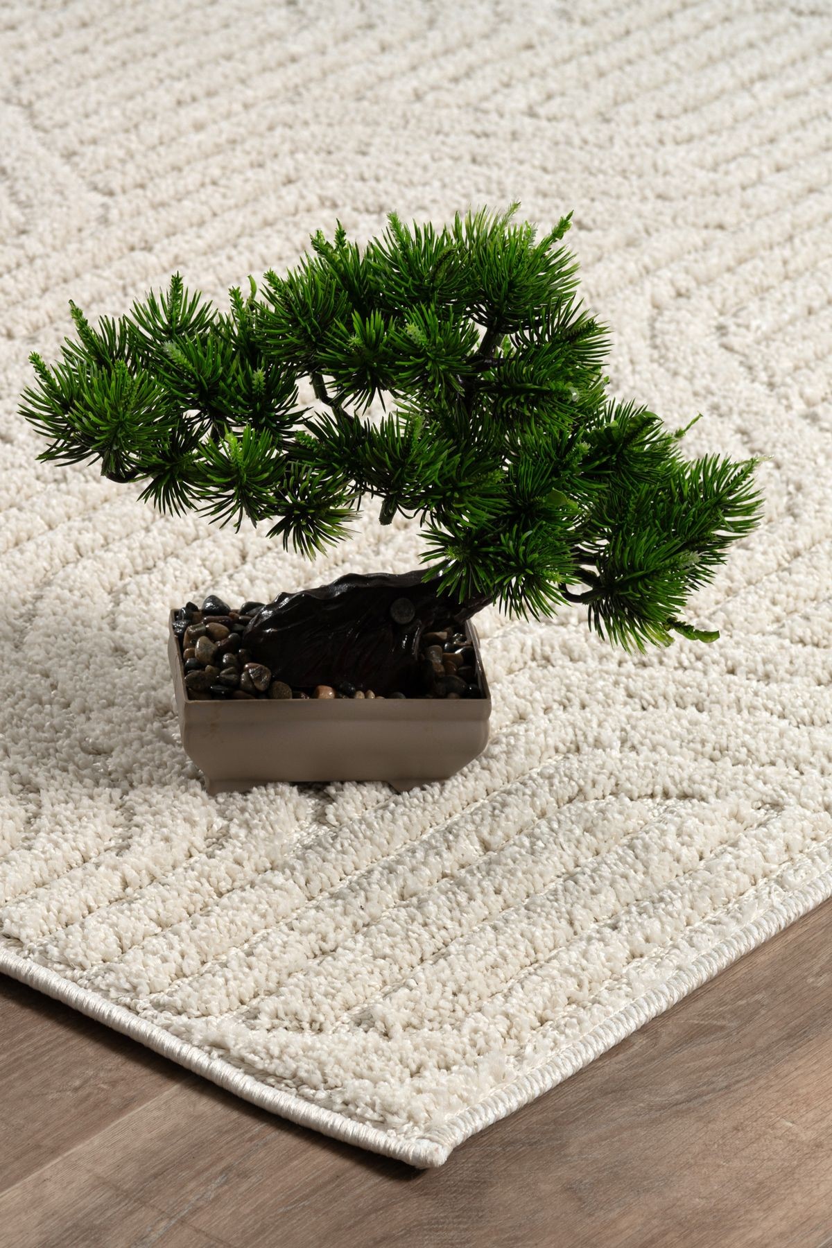 Kaymaz Taban Moopy Krem Bukleli Yumuşak Soft Dokuma Yolluk Halı Salon Halısı Lp1003a_krem
