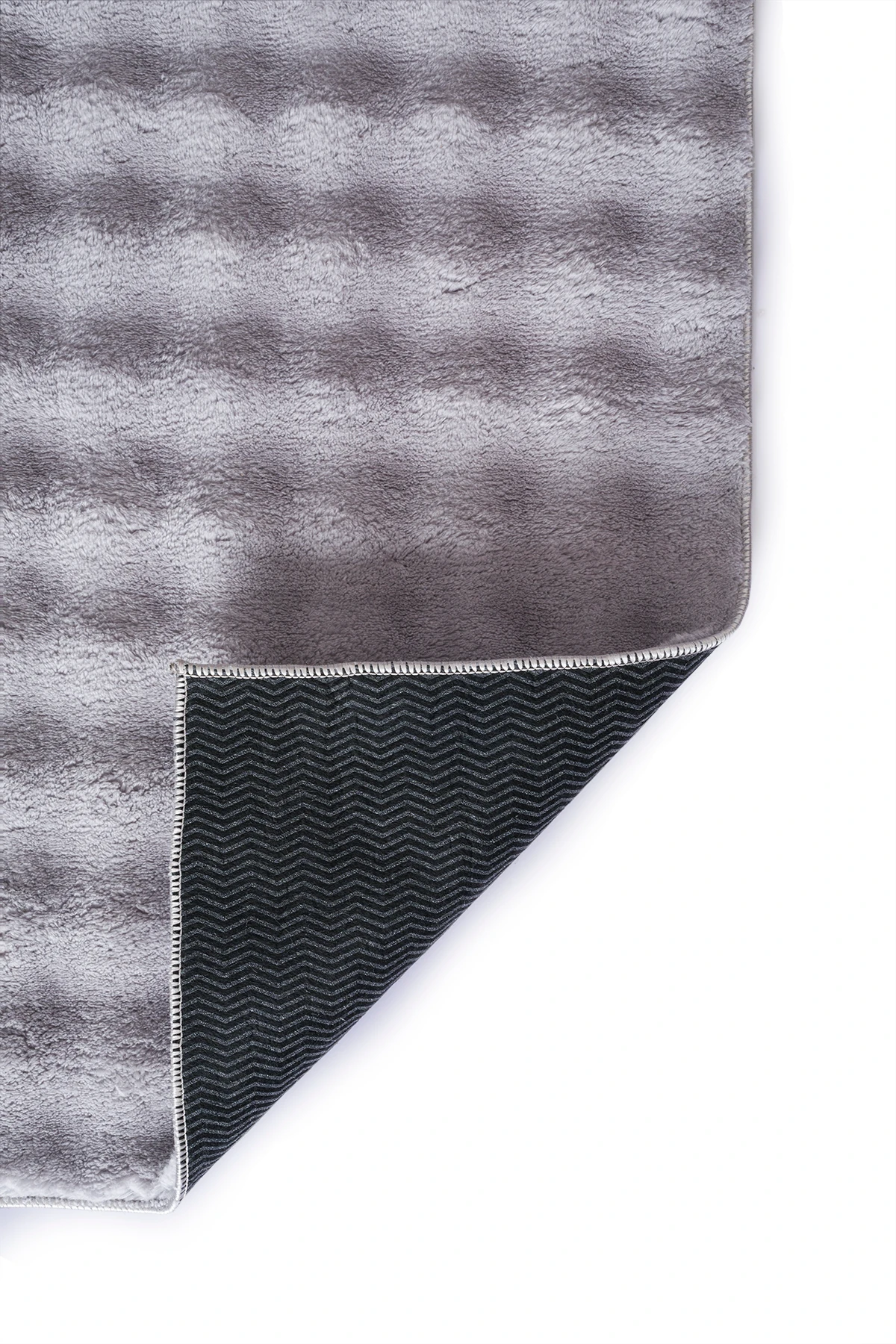 Gümüş Yumuşak Bubble Kaymaz Özel Taban Peluş Halı Yolluk