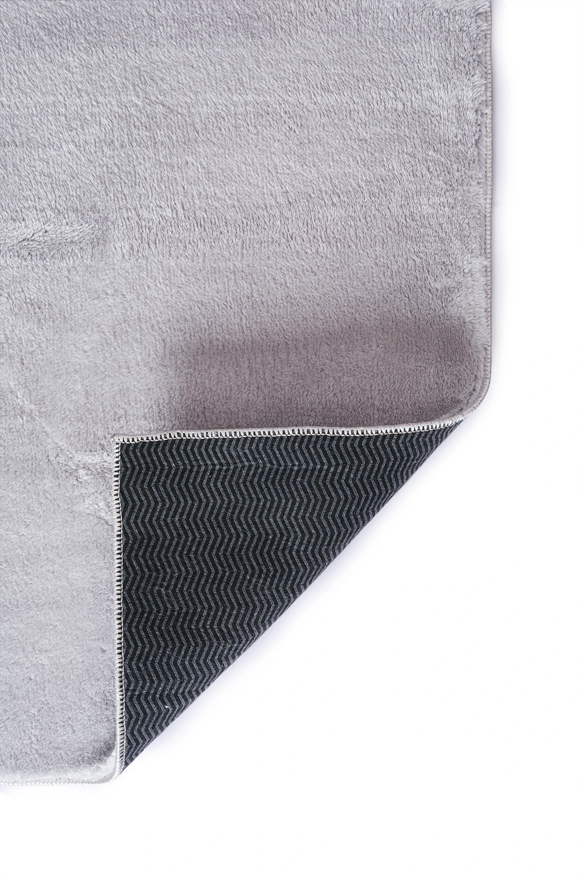 Gümüş Yumuşak Bubble Kaymaz Özel Taban Peluş Halı Yolluk