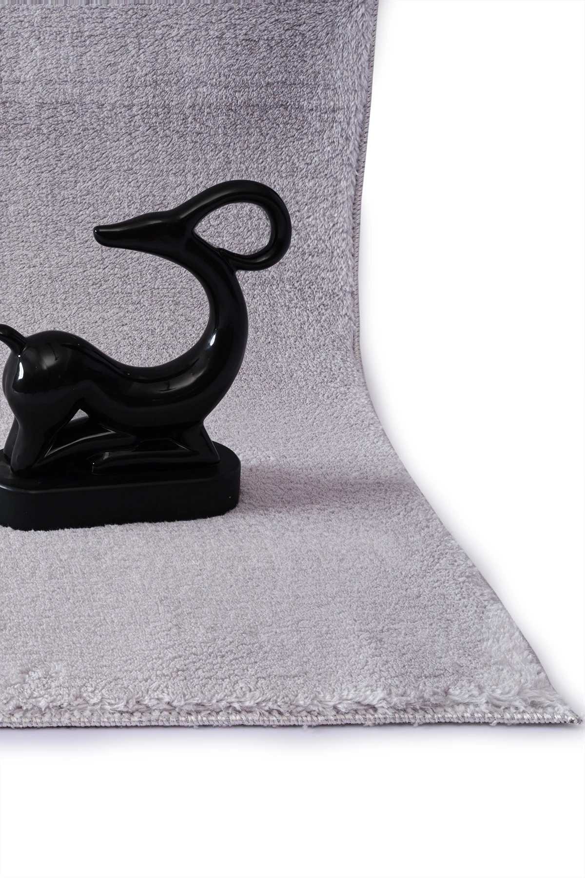 Gümüş Yumuşak Bubble Kaymaz Özel Taban Peluş Halı Yolluk