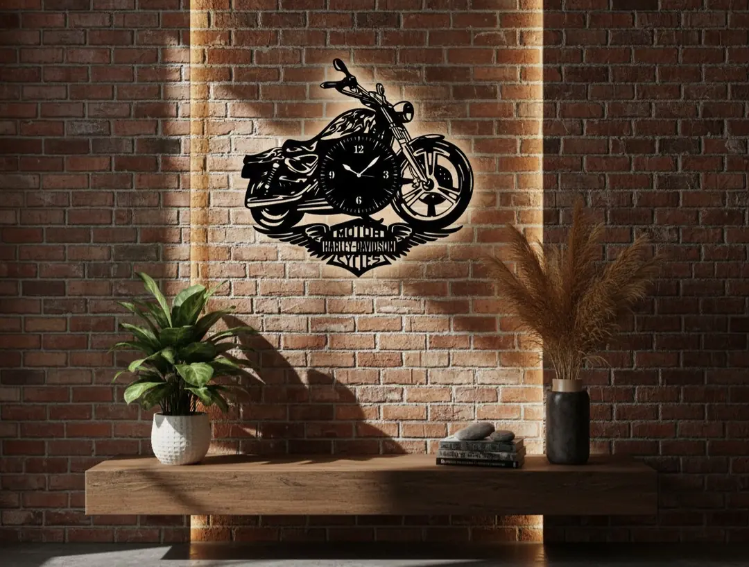 ZMT Design Harley Davidson Duvar Saati
