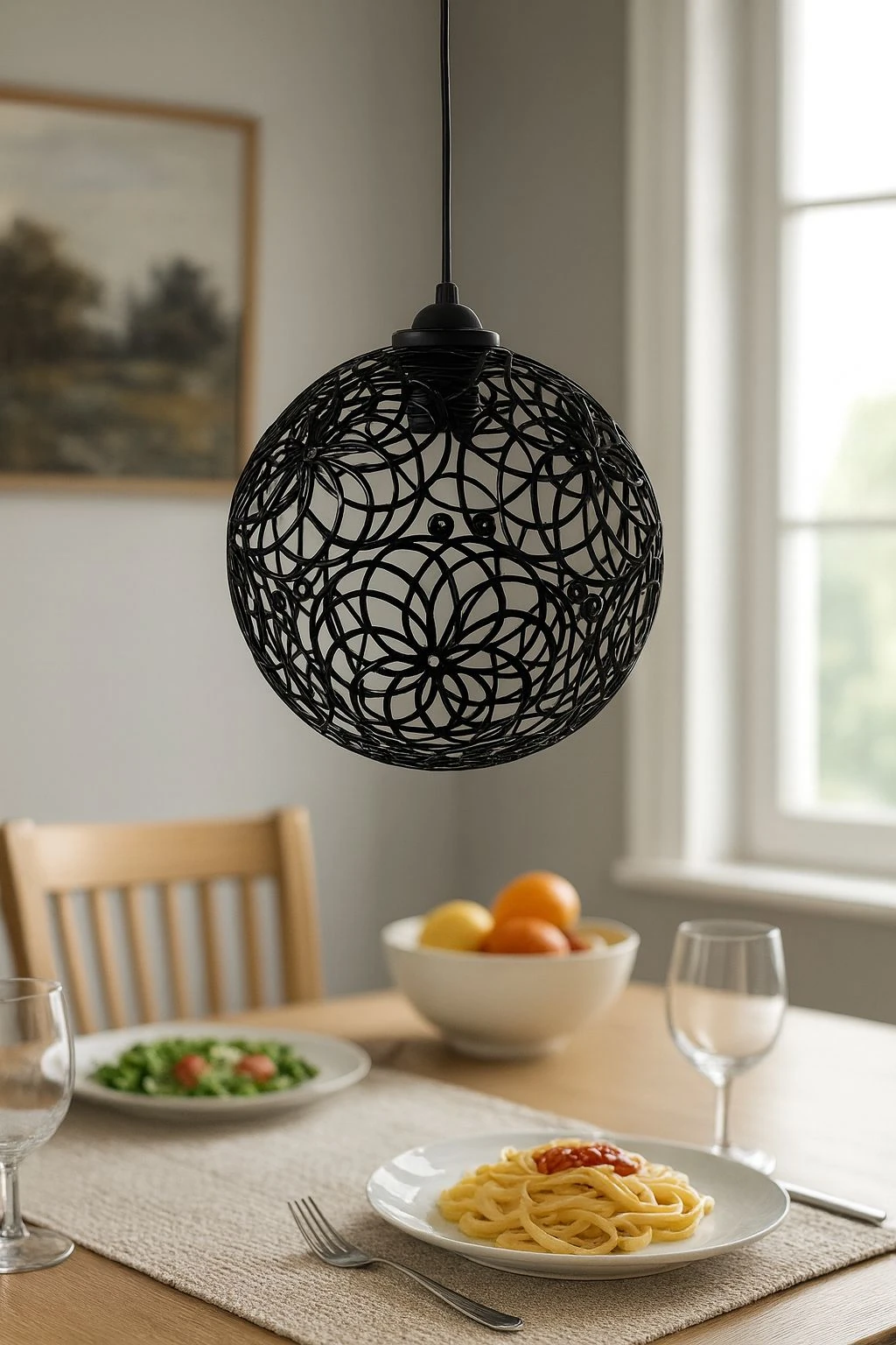 Geometrik Avize Siyah