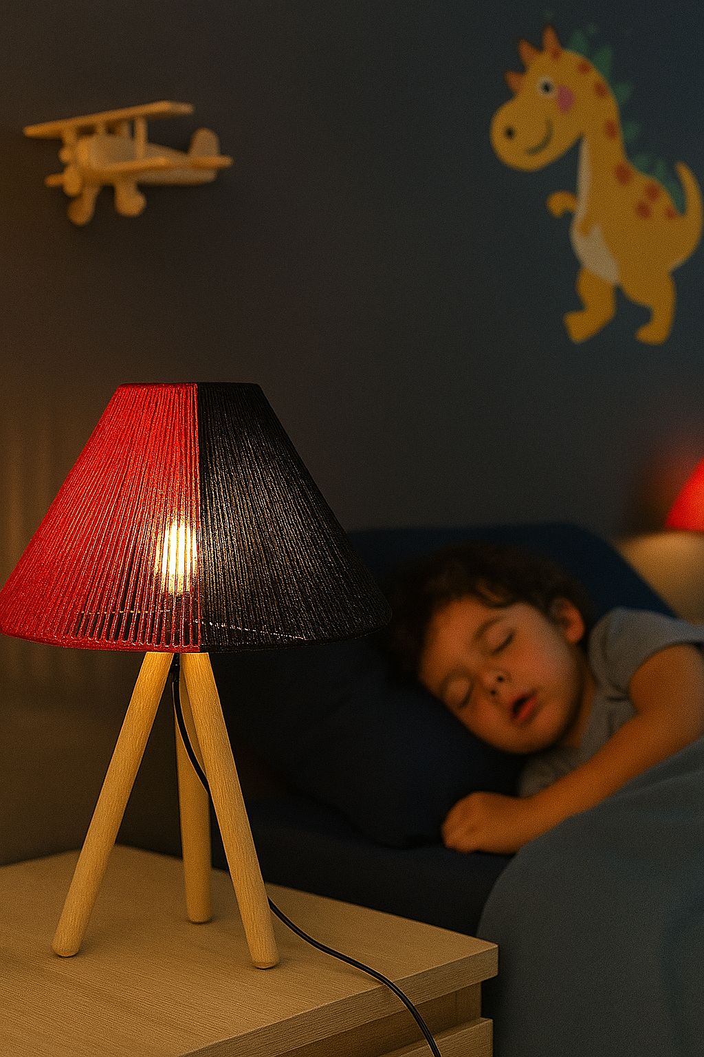  Trio Ahşap Ayaklı Masa Lambası