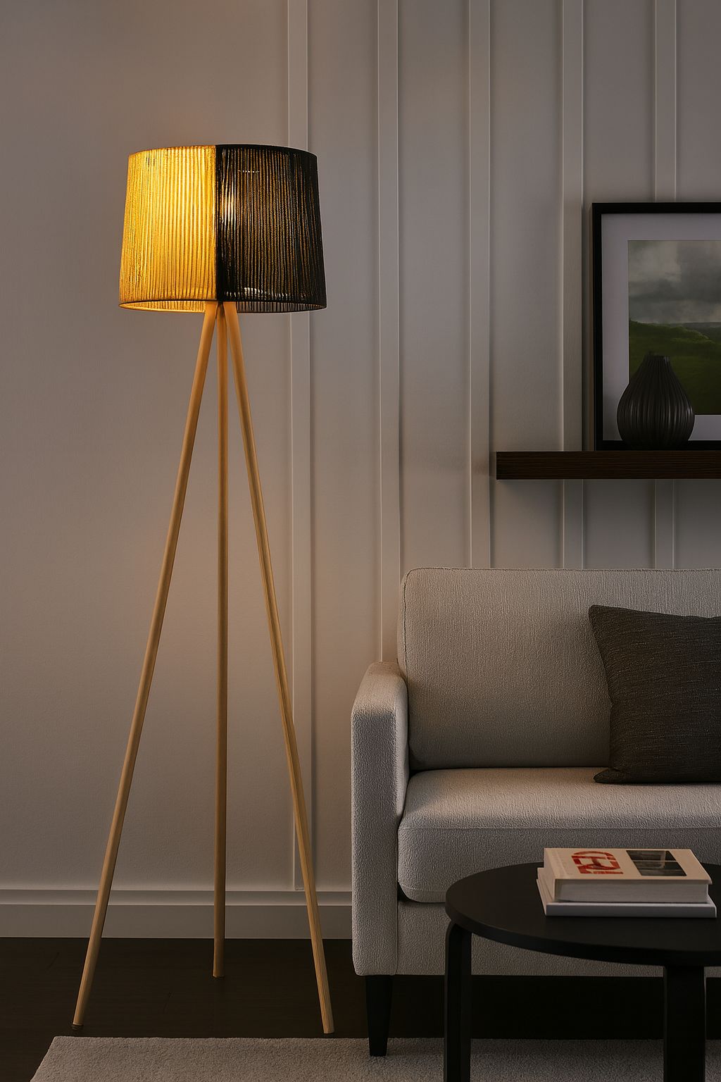 Noir&Naturel” Bohem Ayaklı Lambader