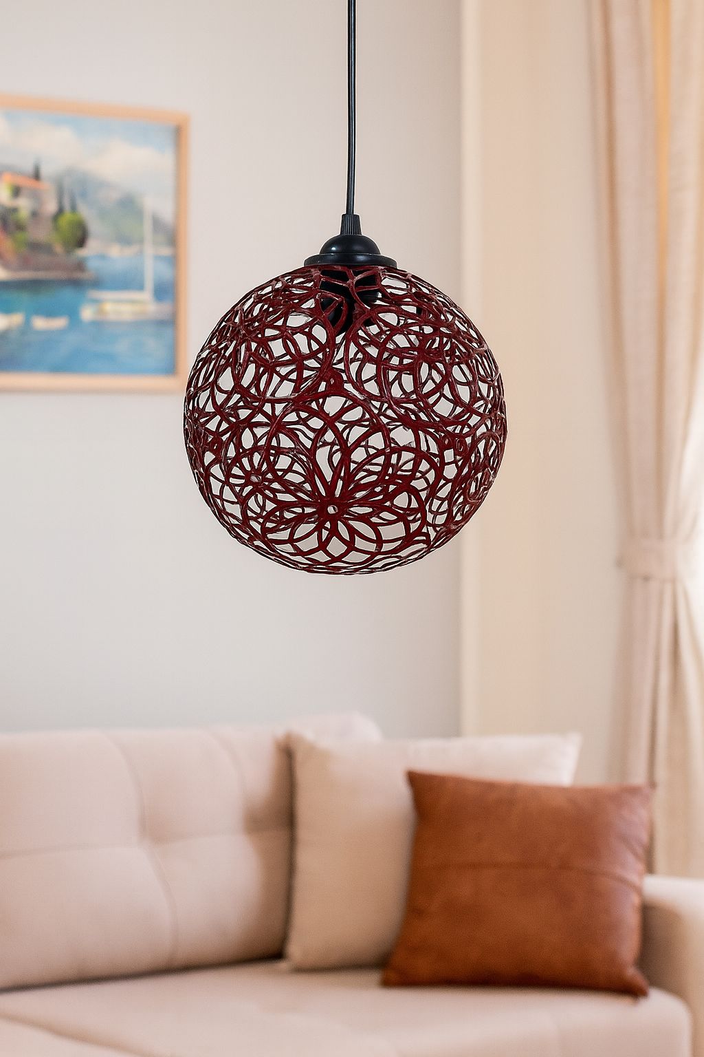 Geometri Desenli Bordo Avize