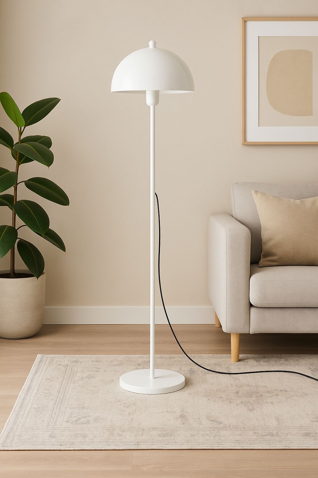 Aurora Beyaz Ay Işığı Lambader