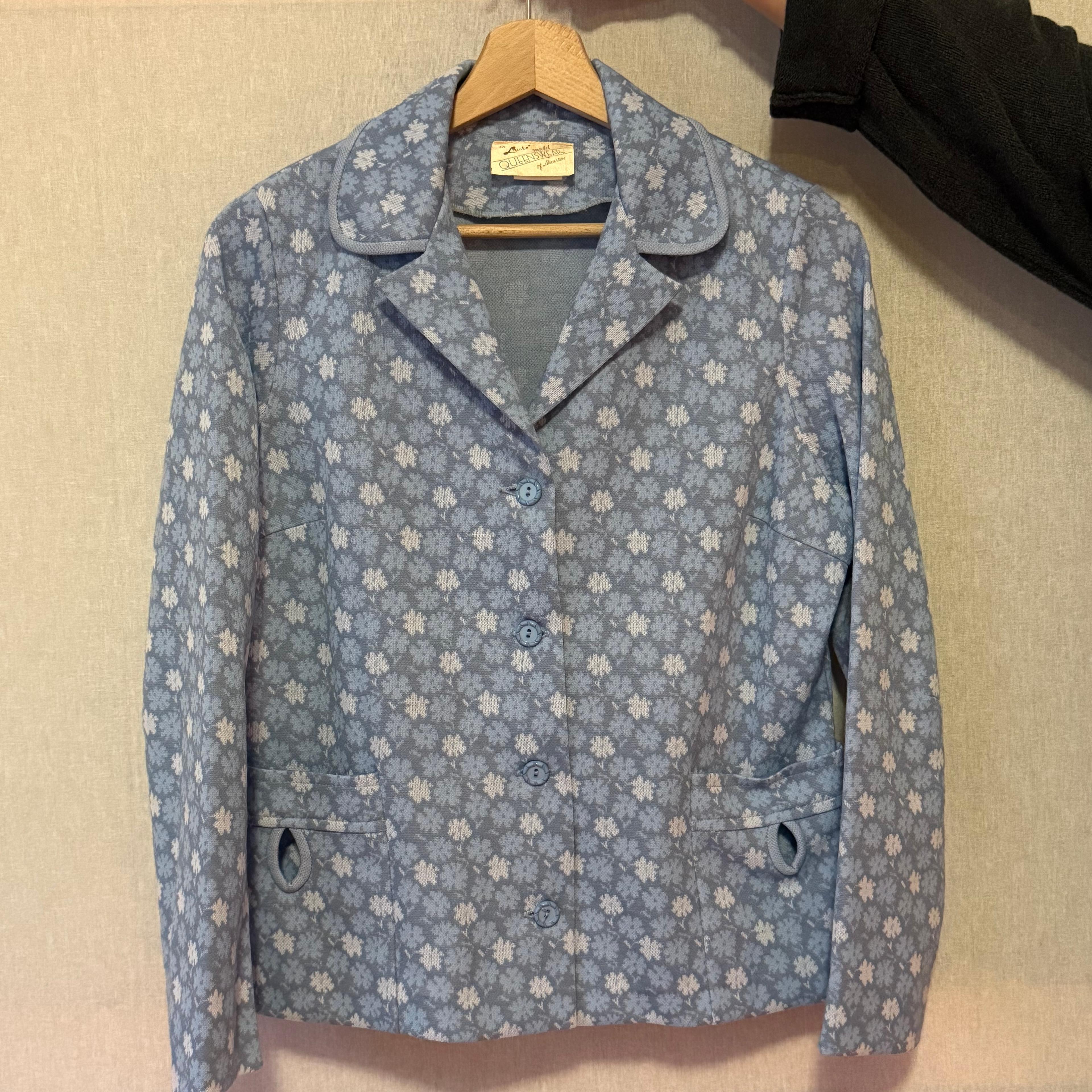 Blue Bloom Retro Jacket