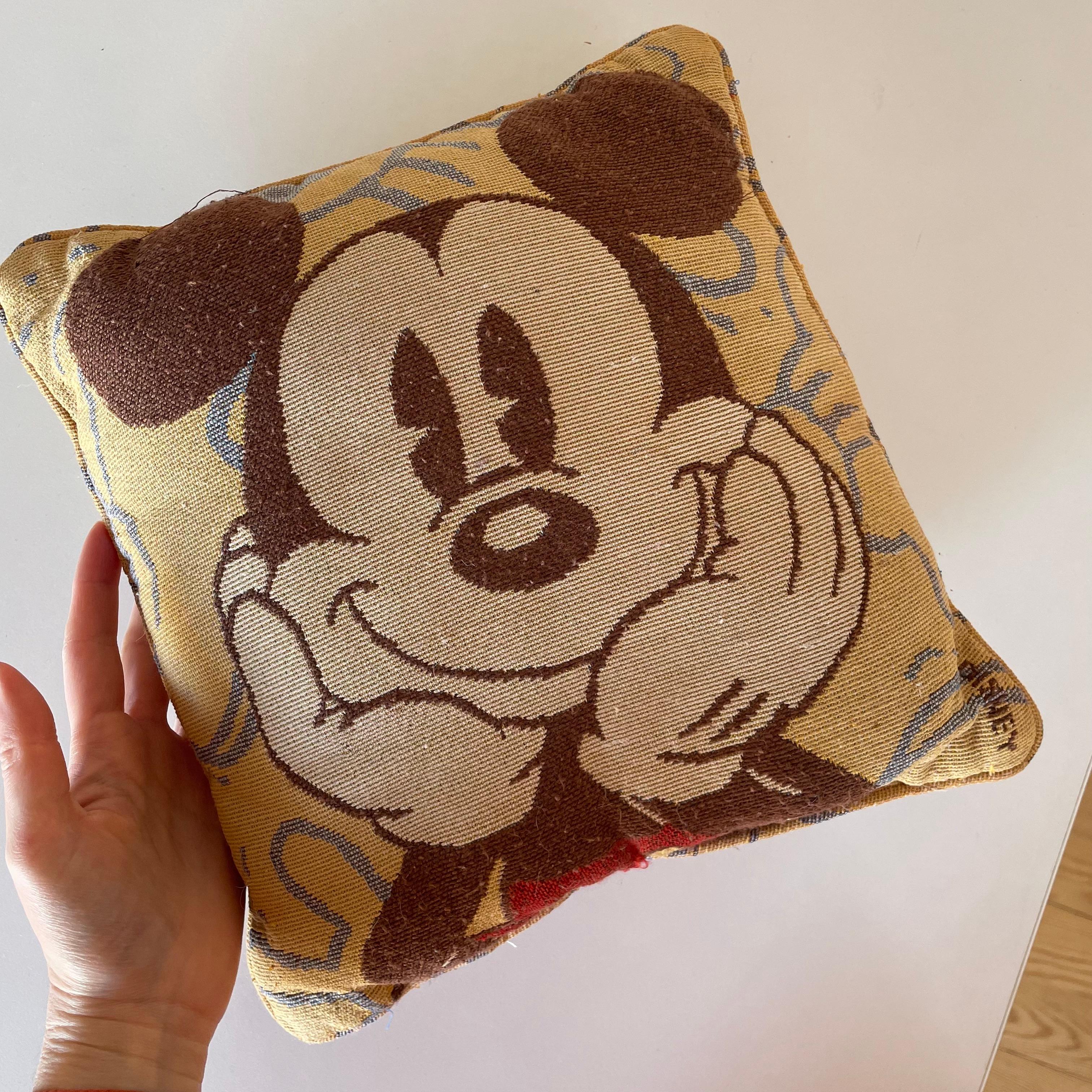 Vintage Mickey & Minnie Mouse Pillow