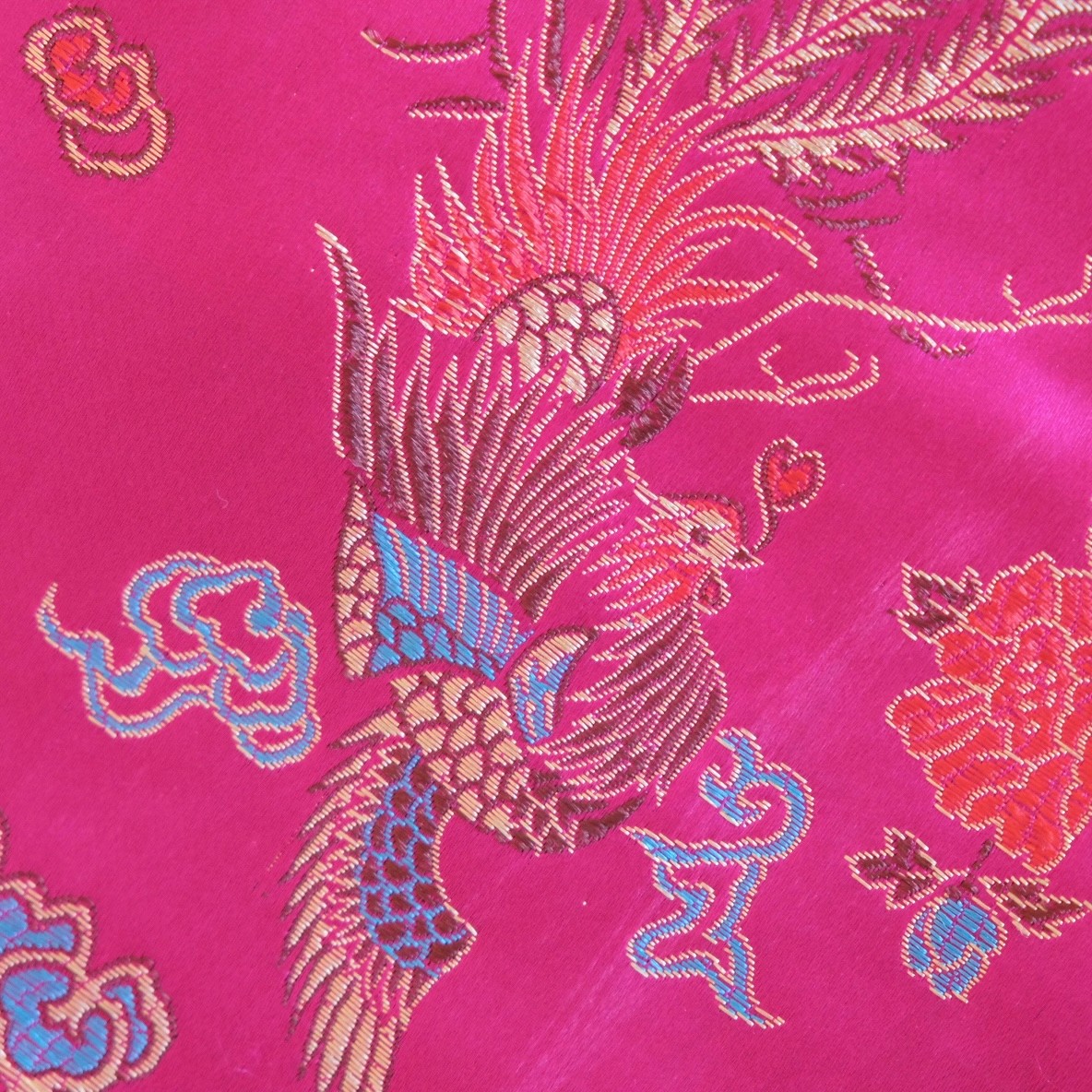 Vintage Pink Qipao – Dragon & Phoenix Brocade
