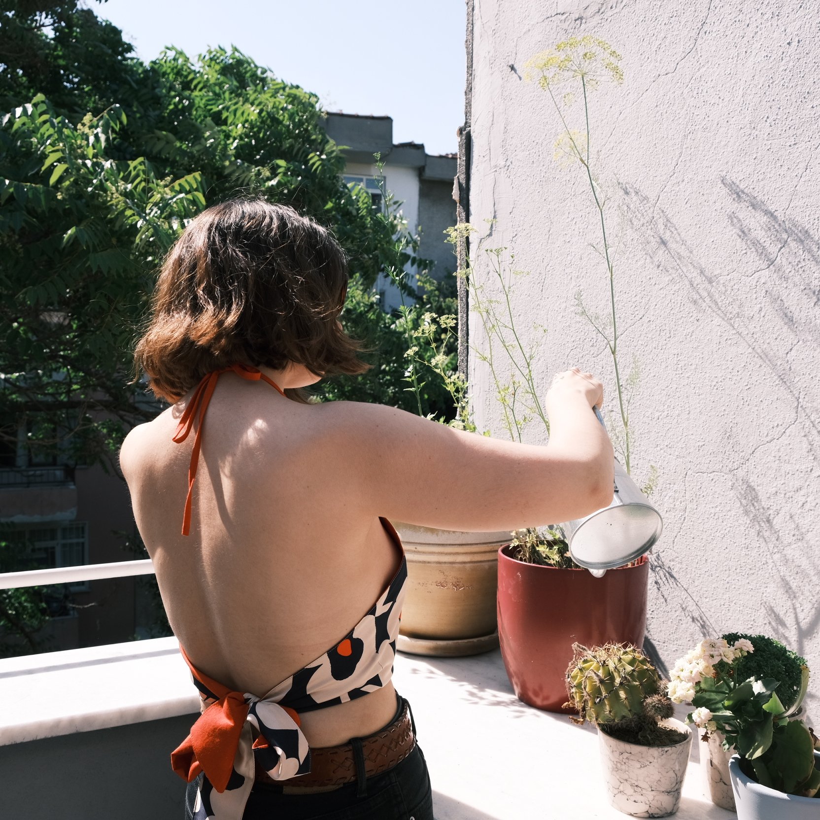 Reversible Hankie Halter Top (Golden Hour)