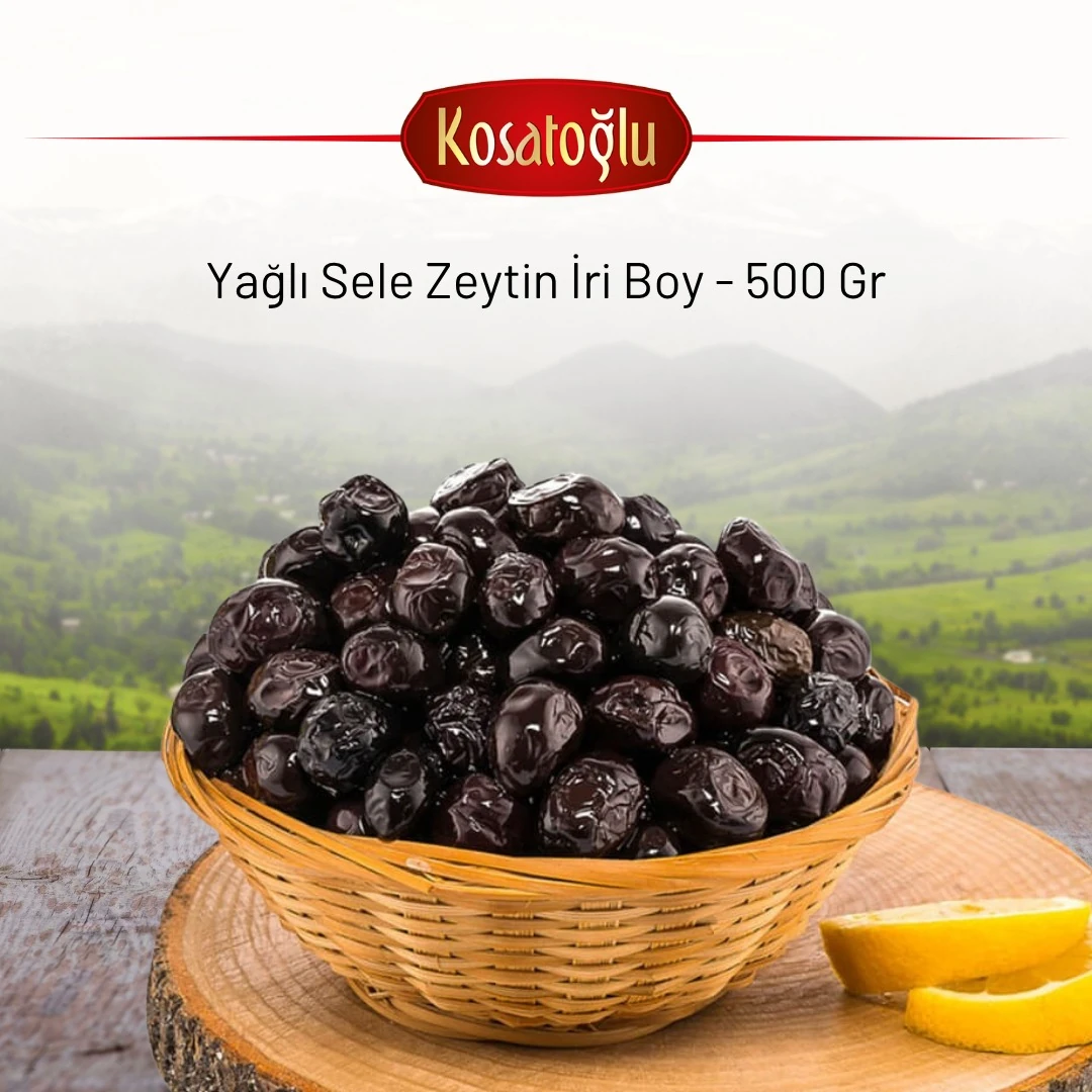 Yağlı Sele Zeytin  İri Boy 500 Gr