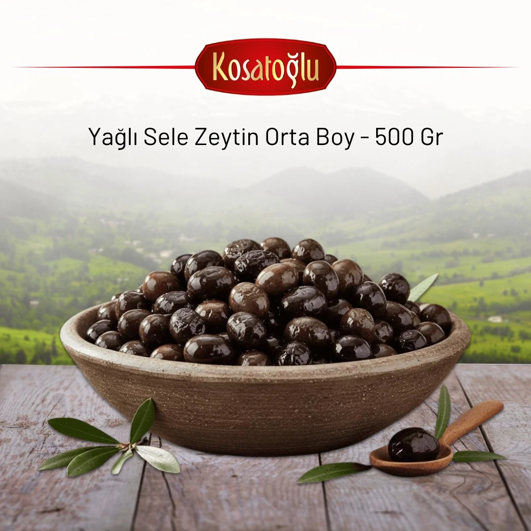Yağlı Sele Zeytin Orta Boy 500 Gr