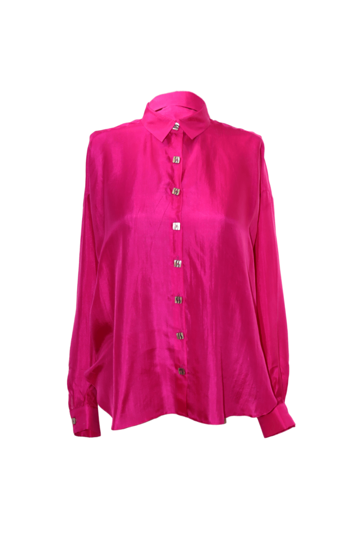 Fuchsia Lotus Silk Shirt