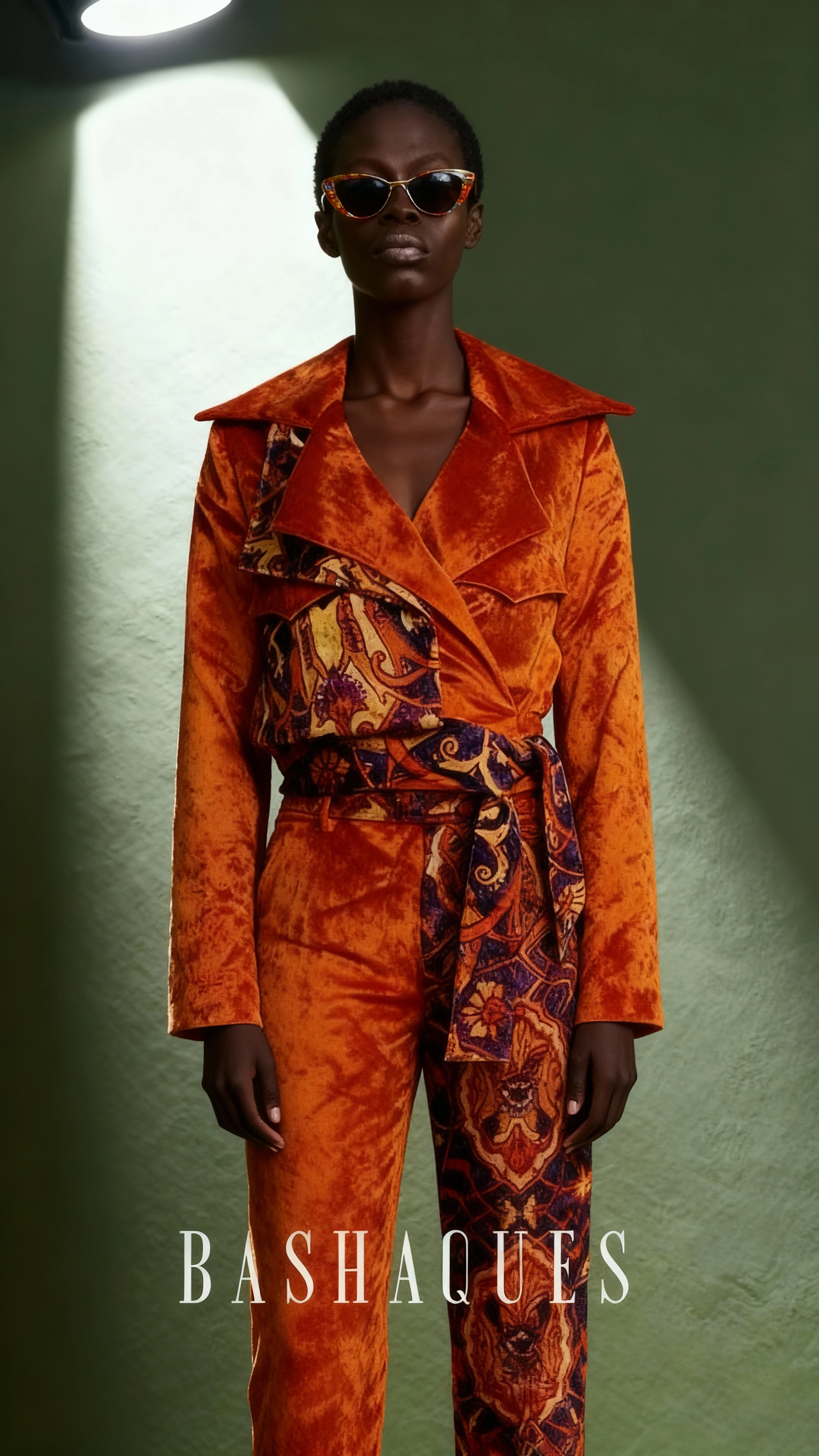 İpek Kadife Özbek Desen Pantolon