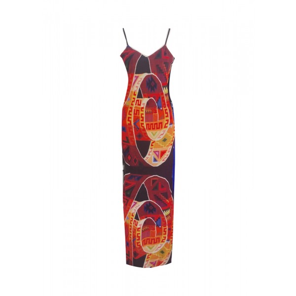Sulca Pattern Strappy Dress (Special Order-Custom Made)