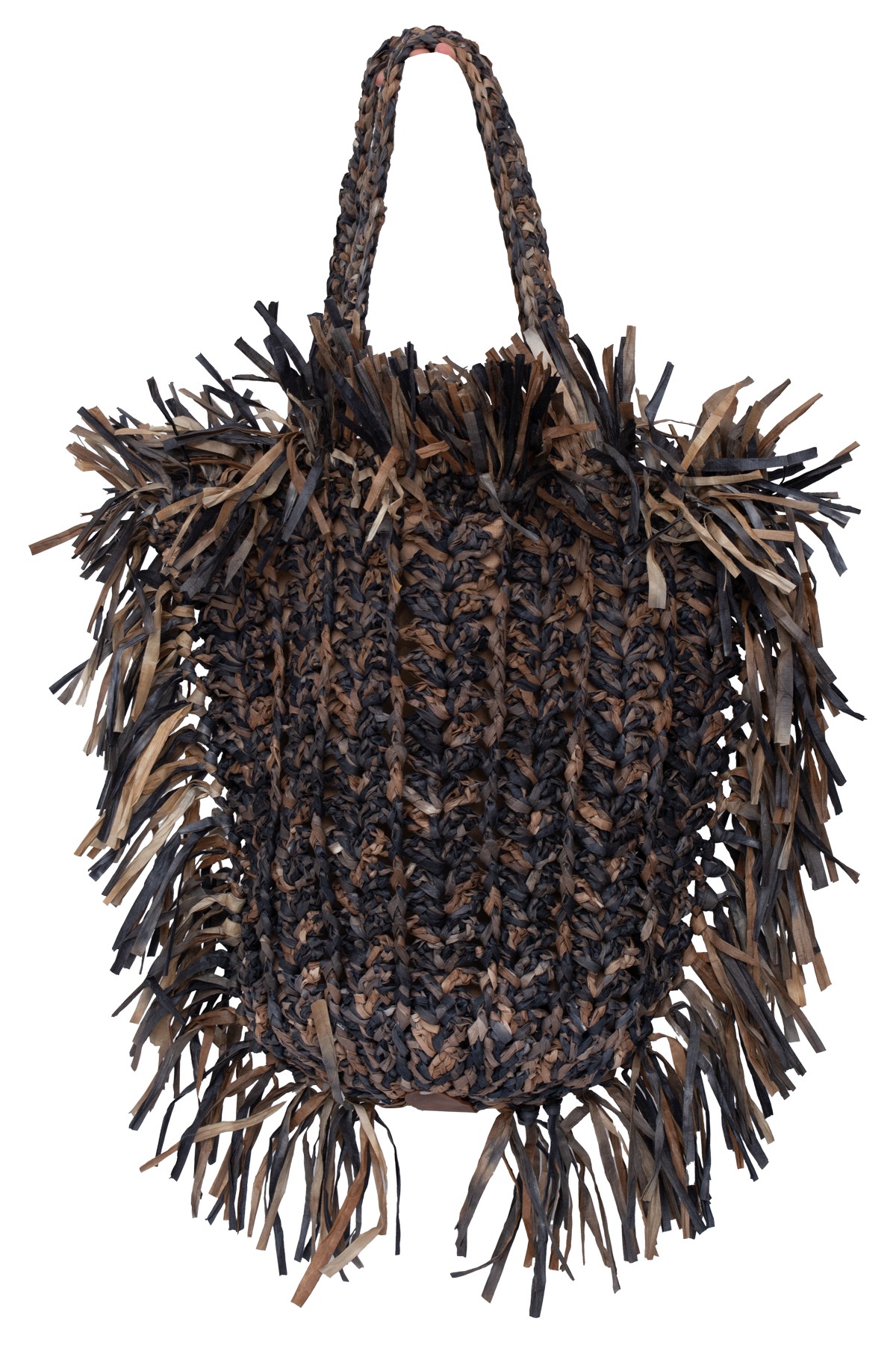 Hand Knitted Straw Beach Bag