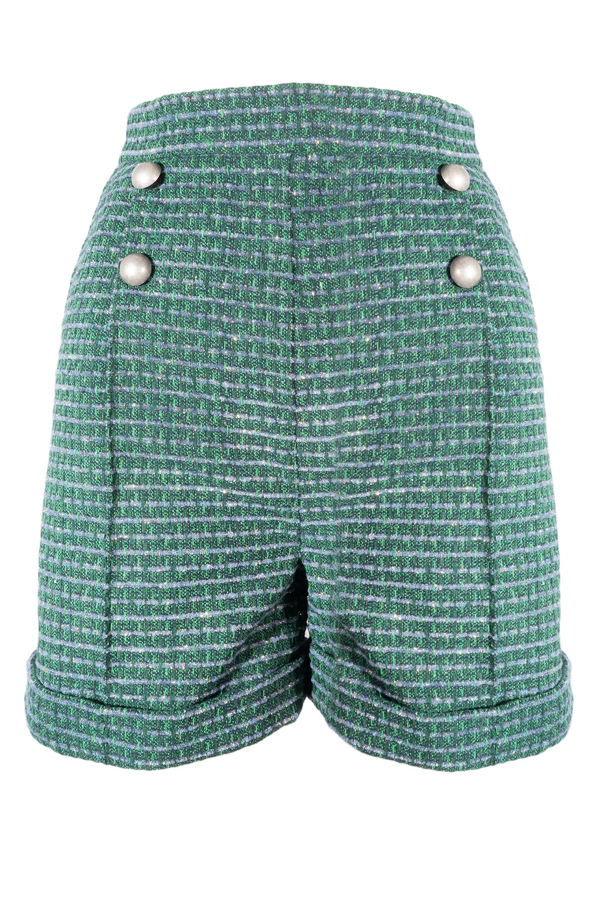 Woven Fabric Green Short Shorts