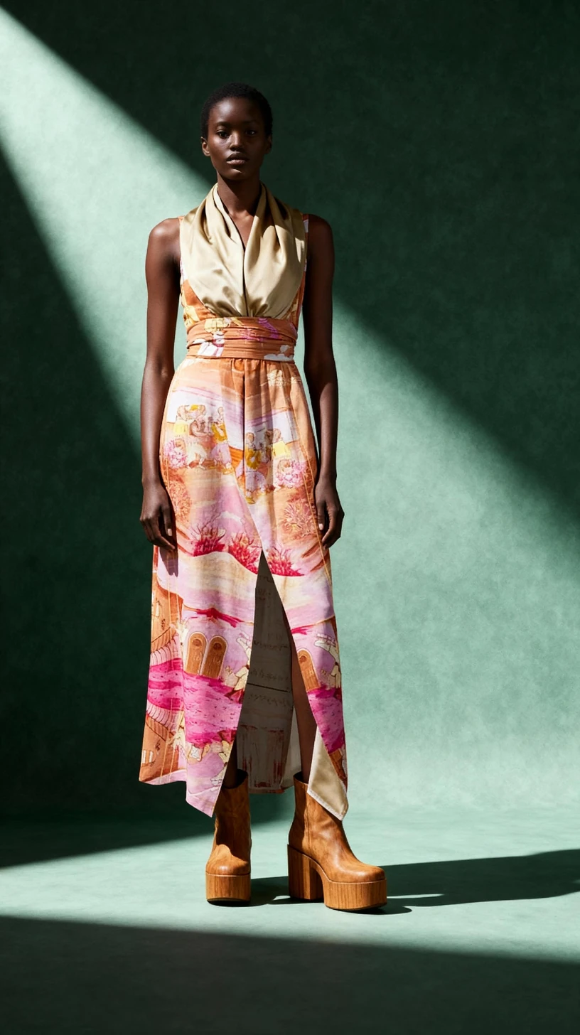 Salvador Dali in Istanbul - Arya Kamalı X Bashaques Minyatür Desen İpek Kapüşonlu Yelek