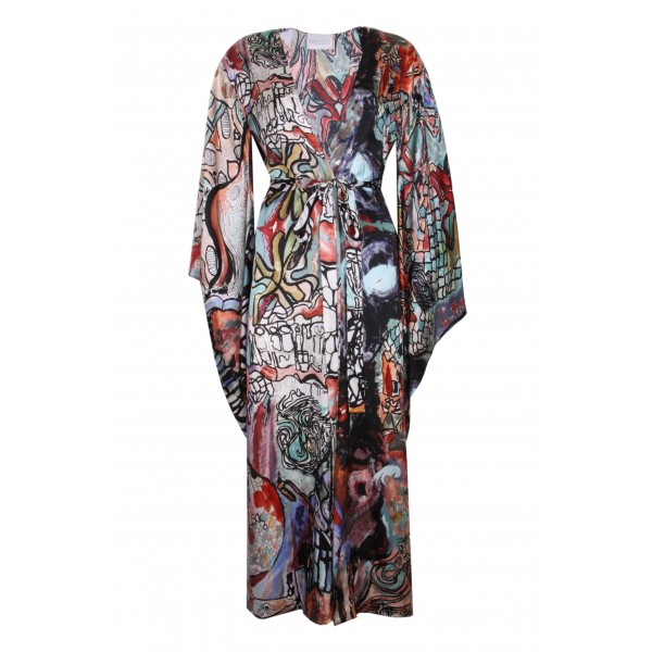 Gaudi Kimono Elbise %100 İpek (Sipariş Üzerine Dikilir)