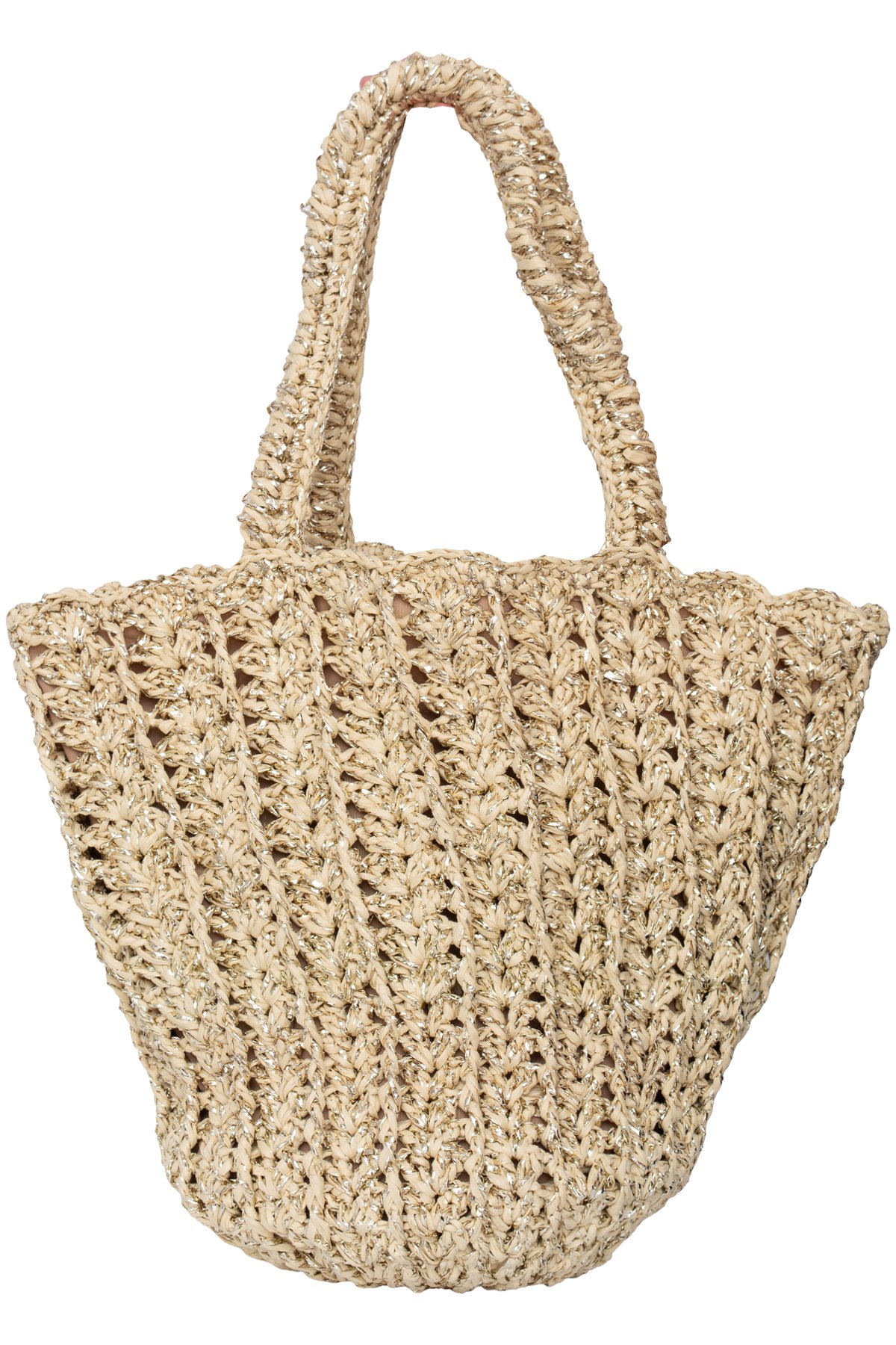 Hand Knitted Straw Beach Bag