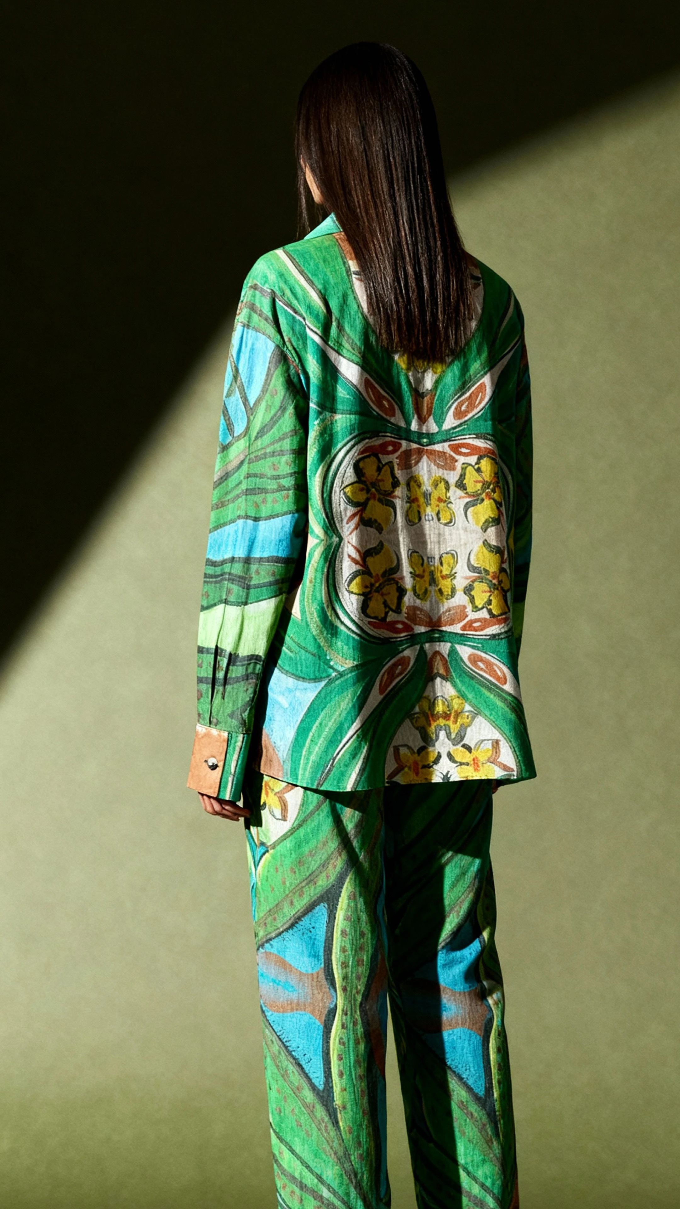 Seminyak Garden %100 Pamuk Desenli Gömlek