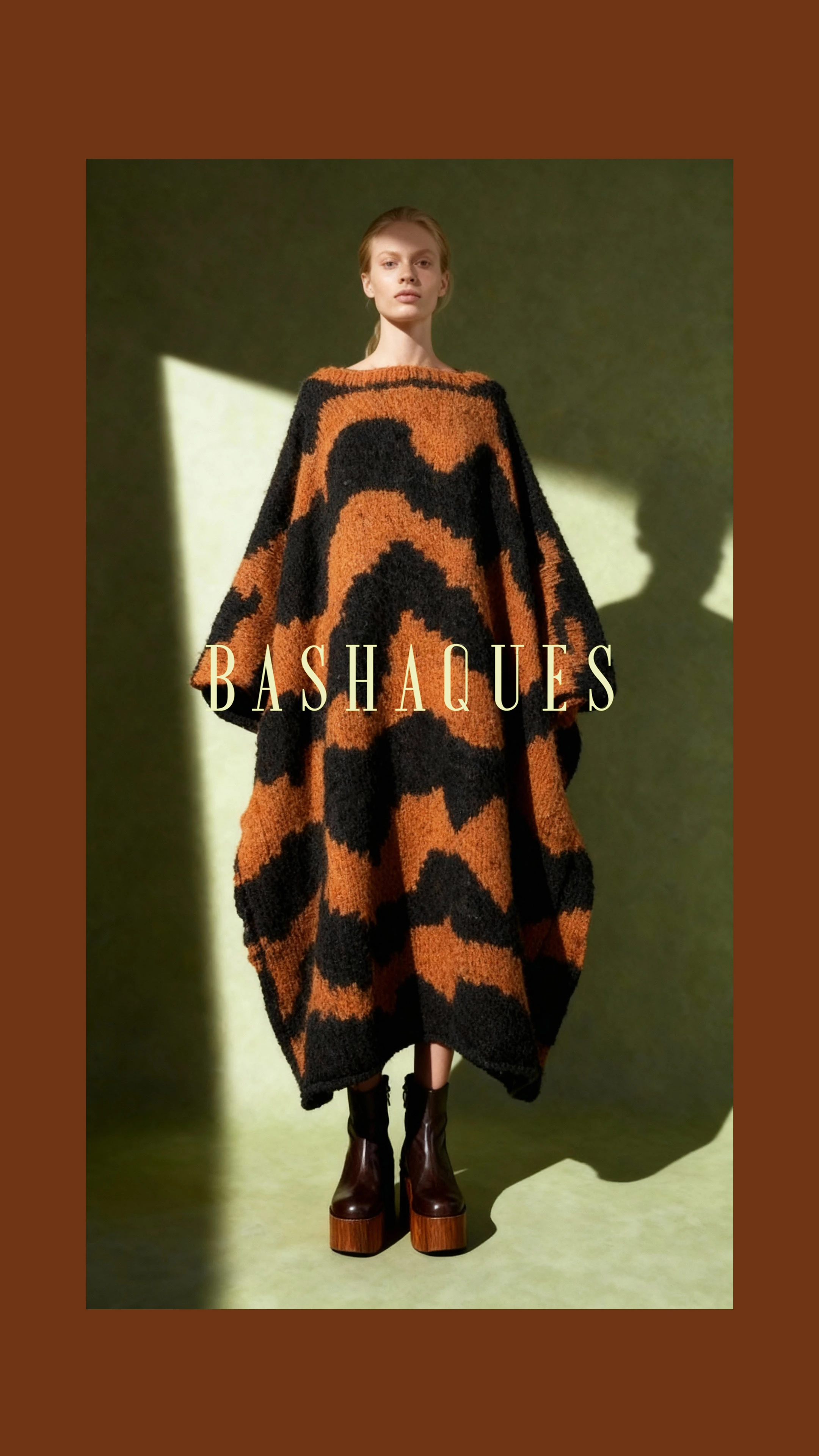 El Örgüsü Maxi Kazak Yün Elbise 