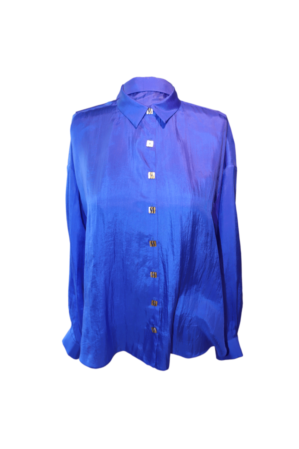 Yves Klein Blue Lotus Silk Shirt