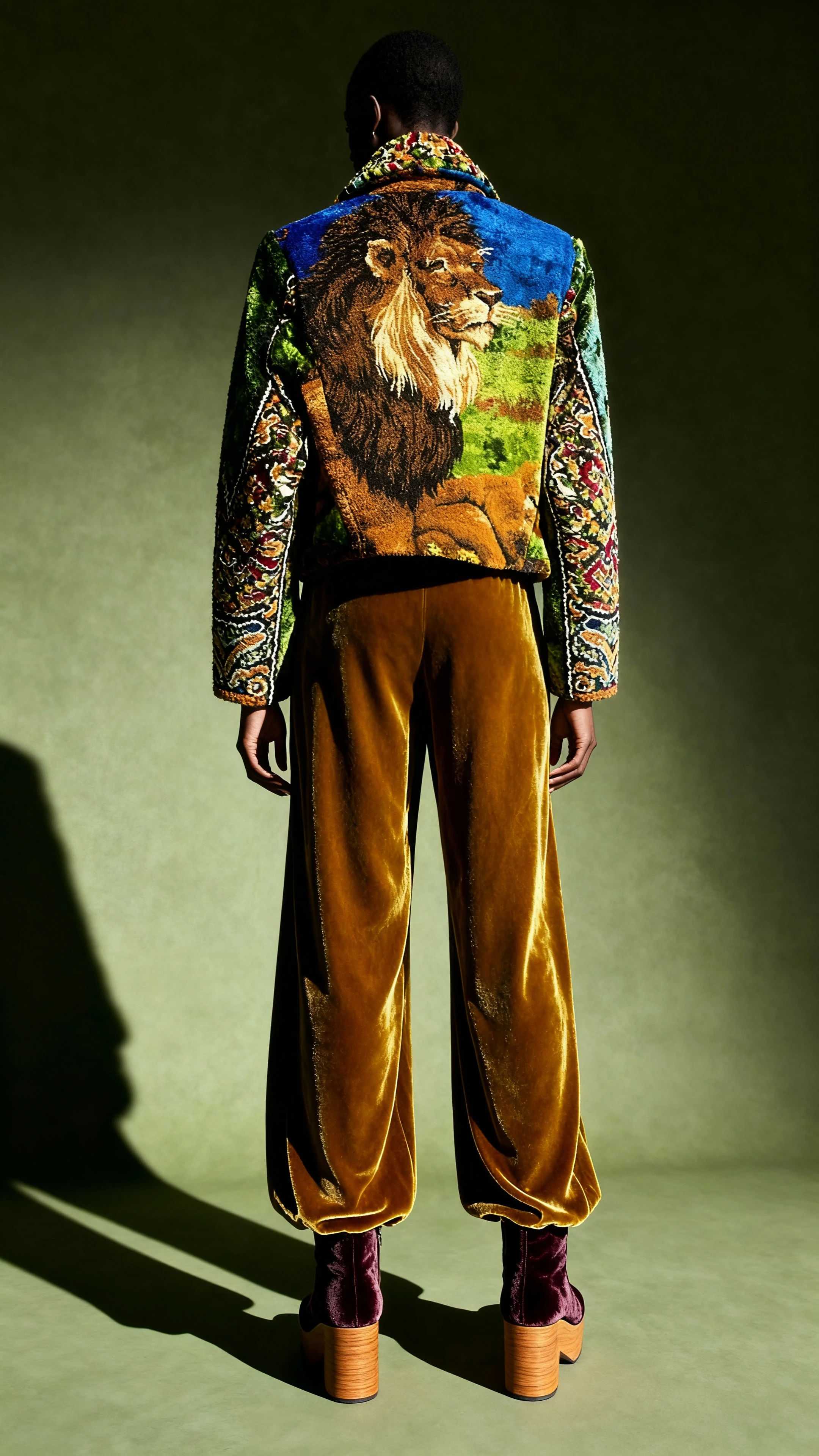 Lions Antika İpek Halı Ceket 