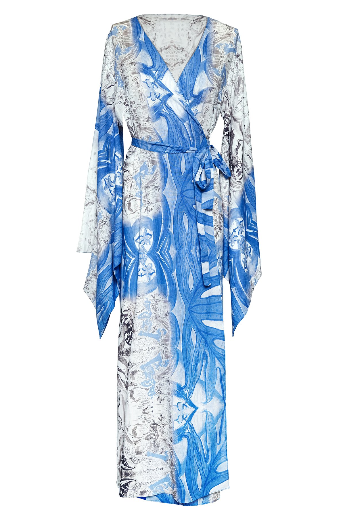 Gri&Mavi Seminyak Desen Kimono 