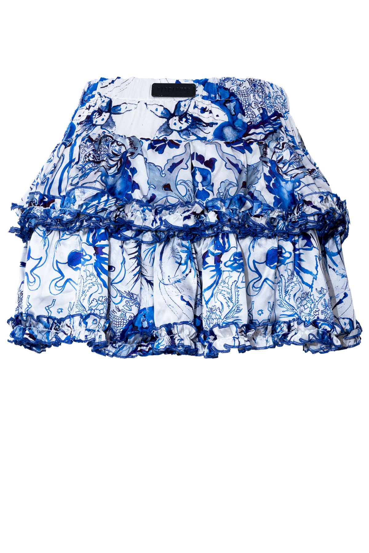 Ballerina Tiles Print Ruffle Skirt