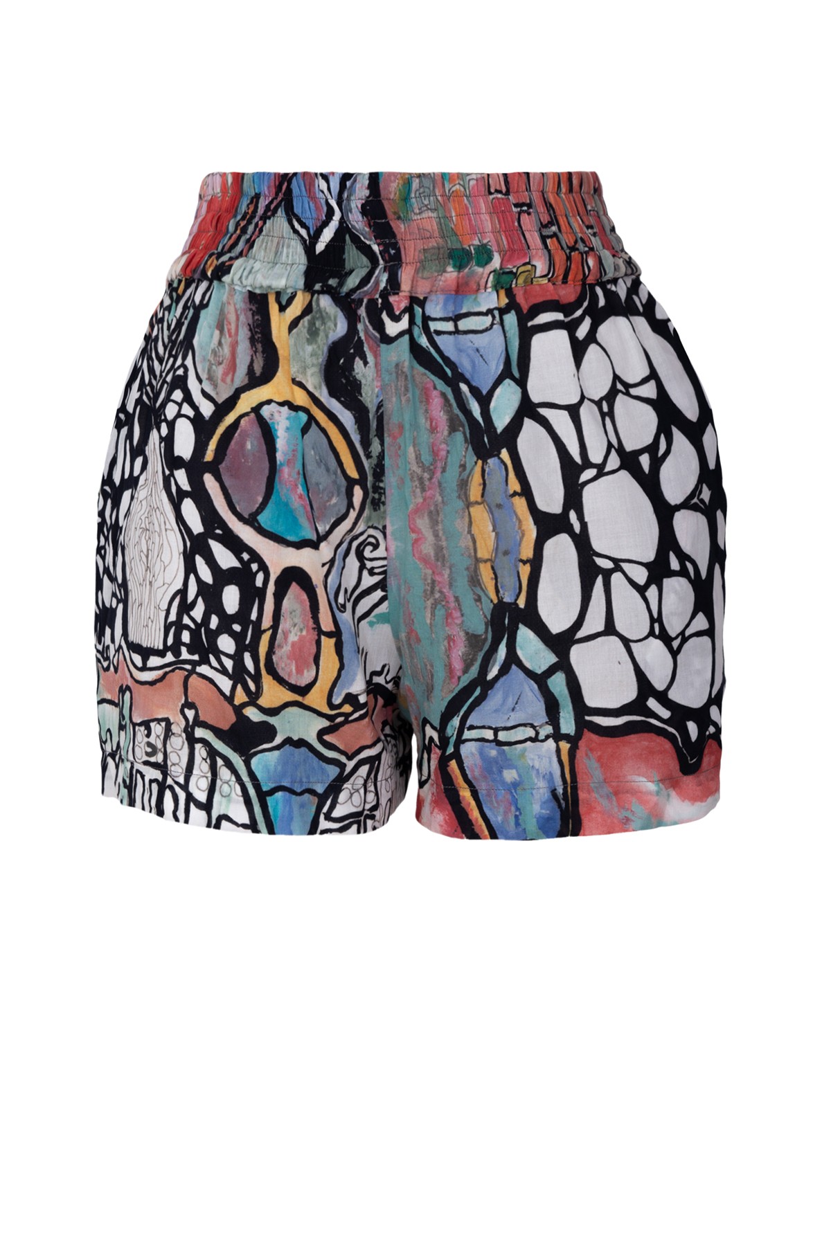 Gaudi Pattern 100% Cotton Voile Short Shorts