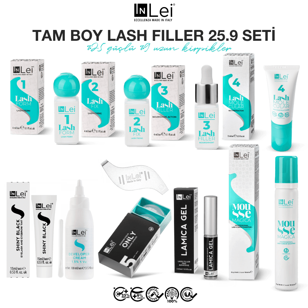 LASH FILLER Kit 25.9 Kirpik Dolgusu için Profesyonel Temel Seti