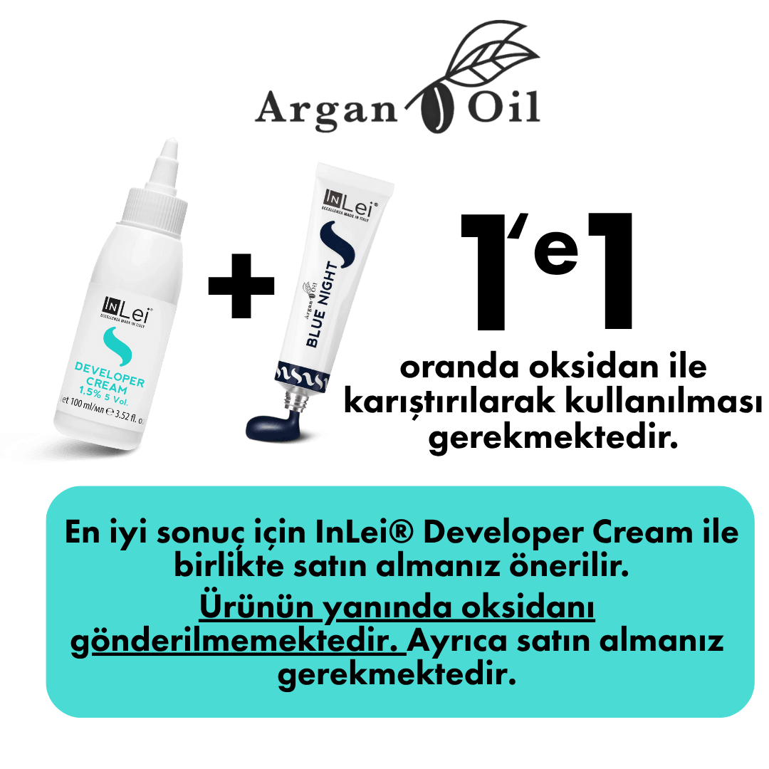 BLUE NIGHT Siyah-Mavi Argan Yağlı Kaş Kirpik Boyası 15 ml