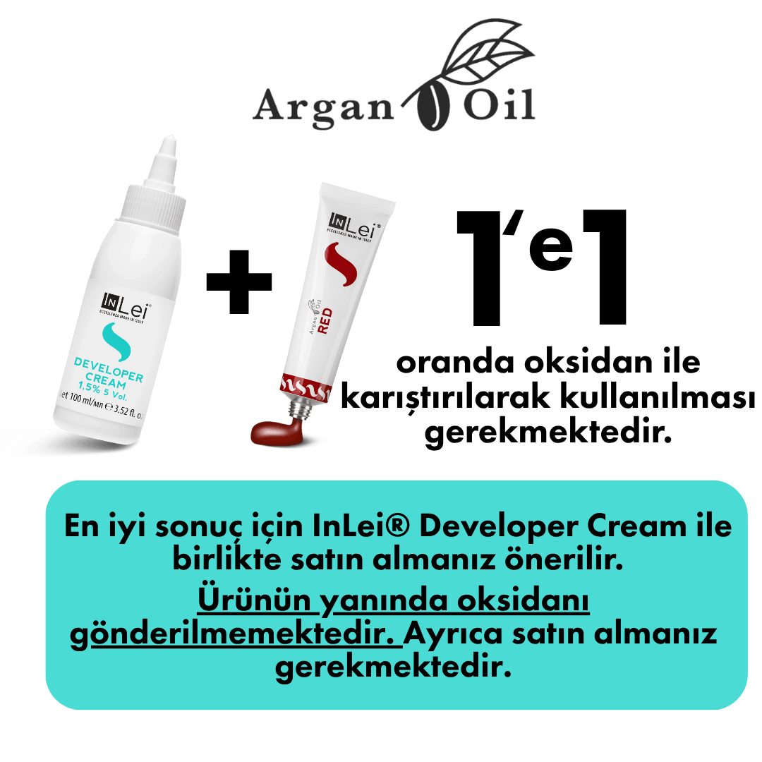 RED Kırmızı Argan Yağlı Kaş ve Kirpik Boyası 15 ml