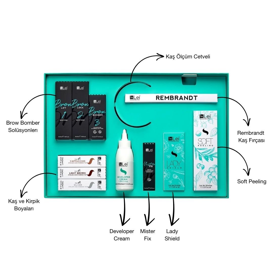 BROW BOMBER Full Kit Kaş Laminasyon için Profesyonel Set