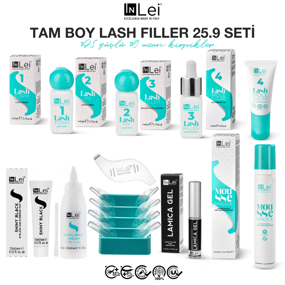 LASH FILLER Kit 25.9 Kirpik Dolgusu için Profesyonel Temel Seti