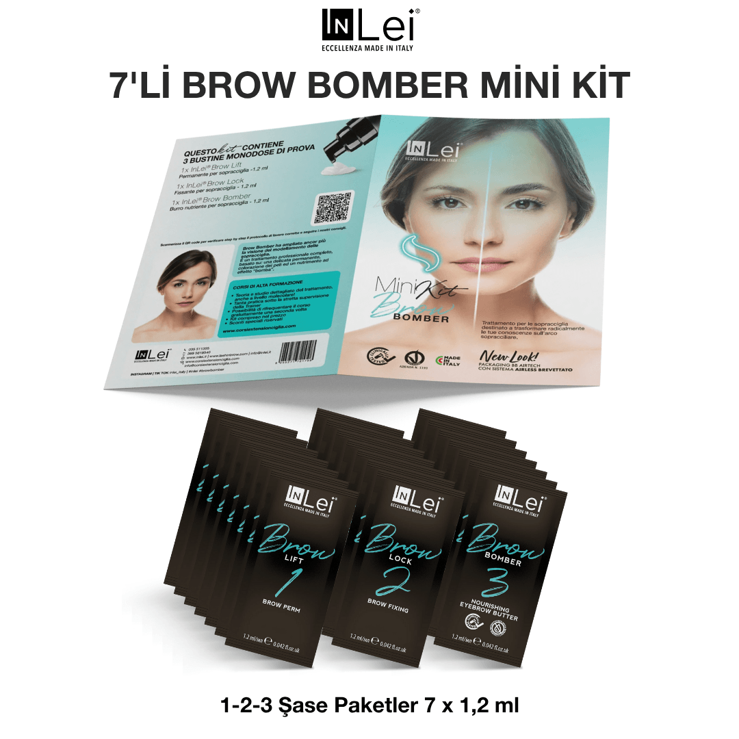 BROW BOMBER Kaş Laminasyon 7'li Mini Deneme Kiti 7x1,2 ml