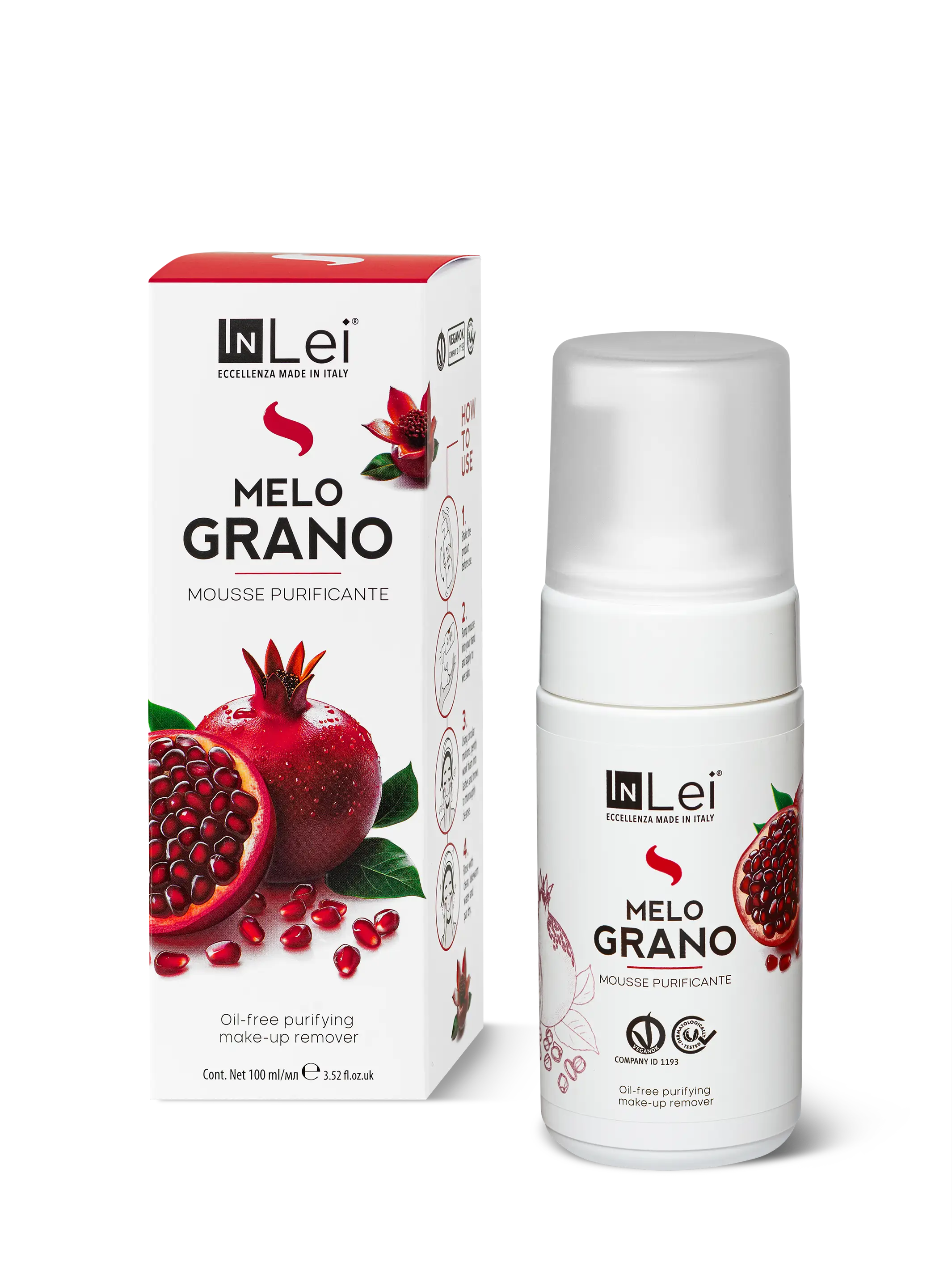 MOUSSE MELOGRANO NAR EKSTRELİ – Kirpik, Kaş ve Yüz İçin Arındırıcı Temizleyici Köpük 100 ml